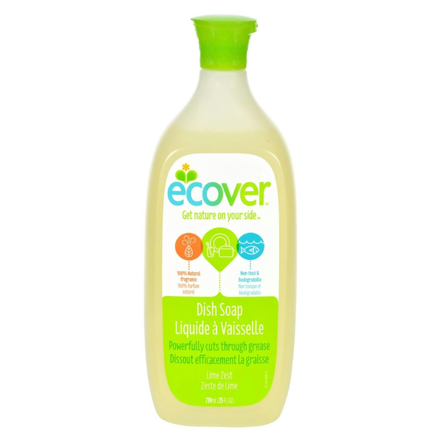 Ecover Liquid Dish Soap - Lime Zest - 25 oz (Pack of 6)