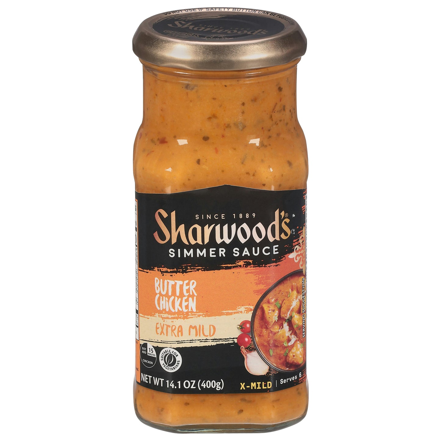 Sharwoods Sauce Extra Mild Butter Chicken 14.1 oz (Pack of 6)