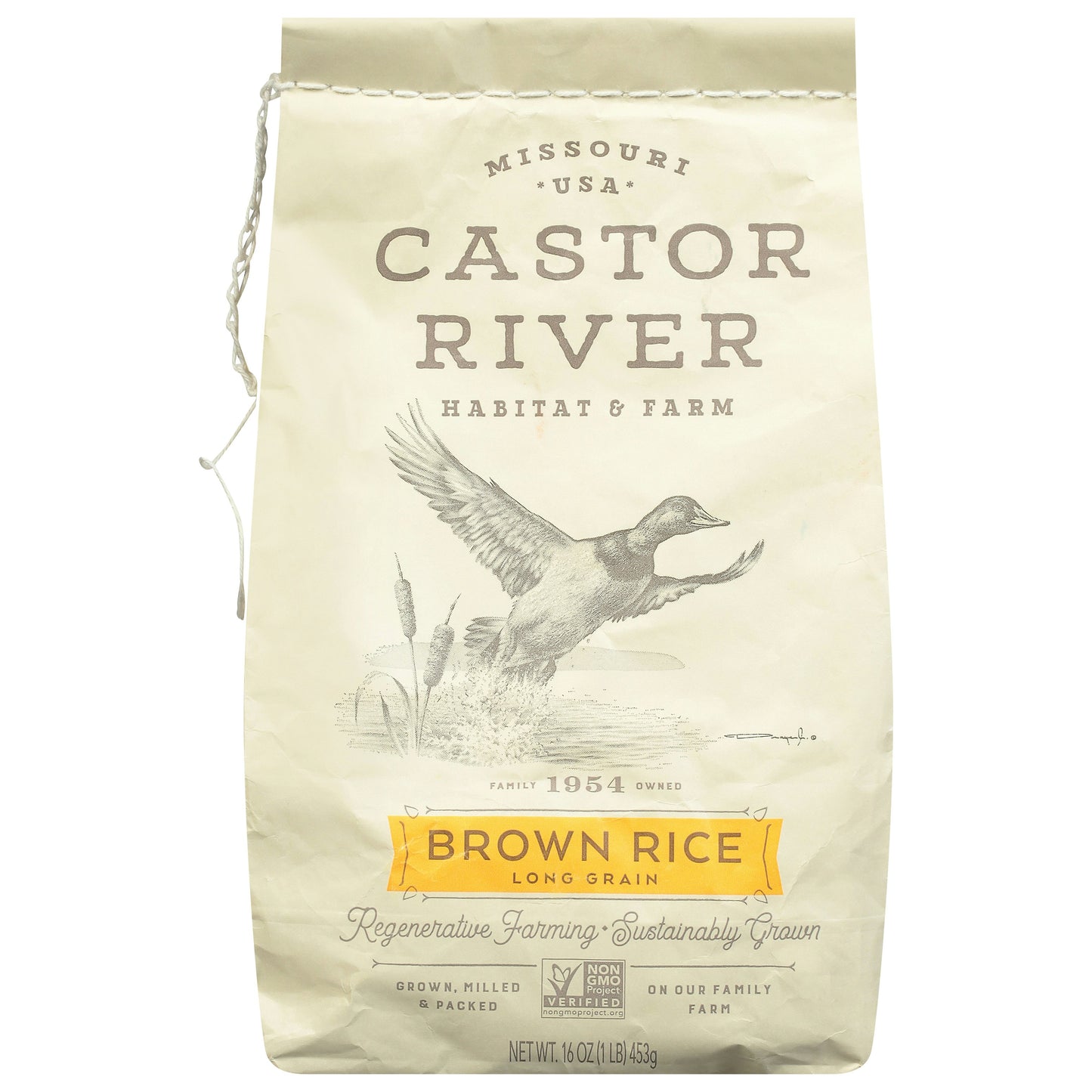 Castor River Farms Rice Brown 1 Lb Pack of 6