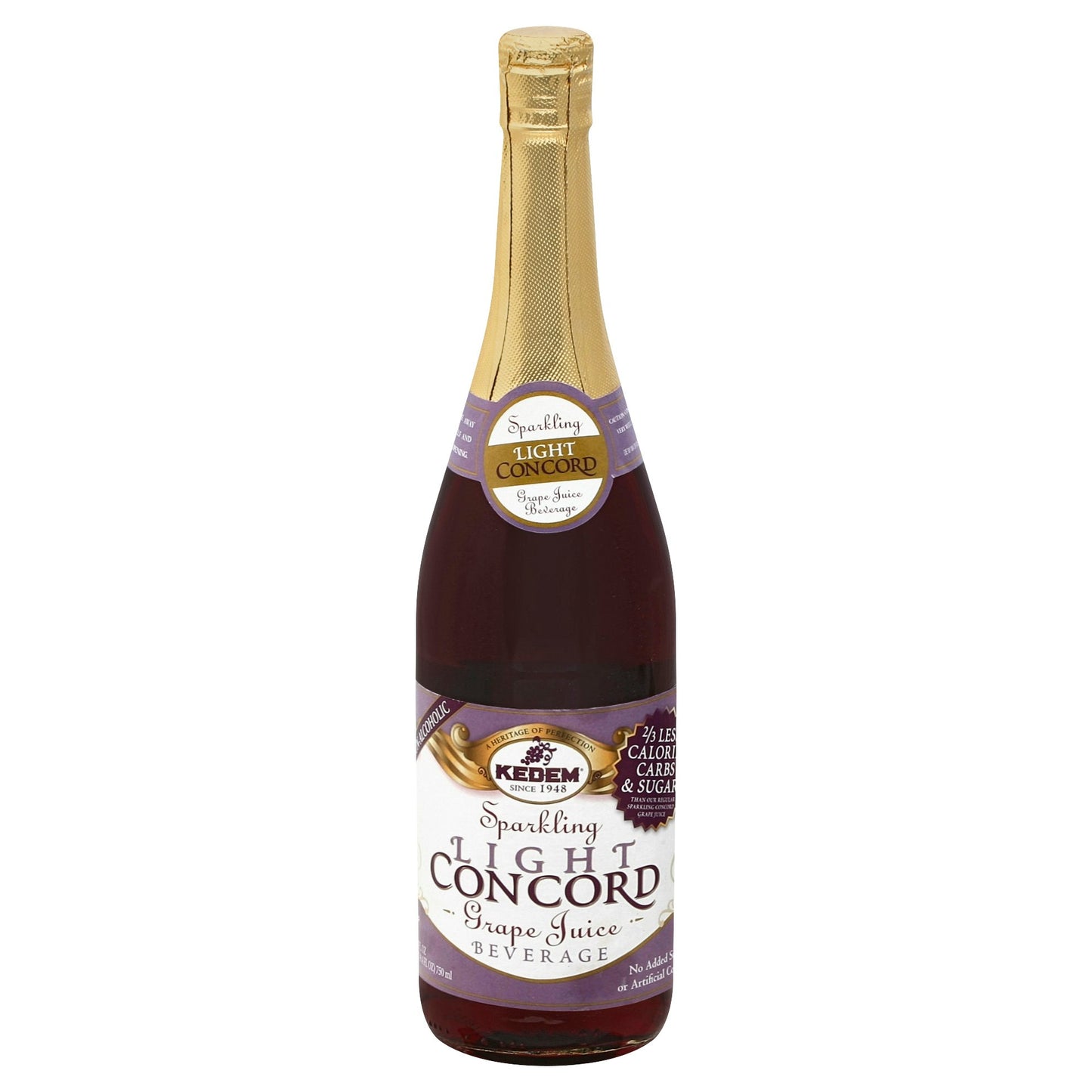 Kedem Sprklng Light Concord Grape Juice 750 Ml Pack of 12