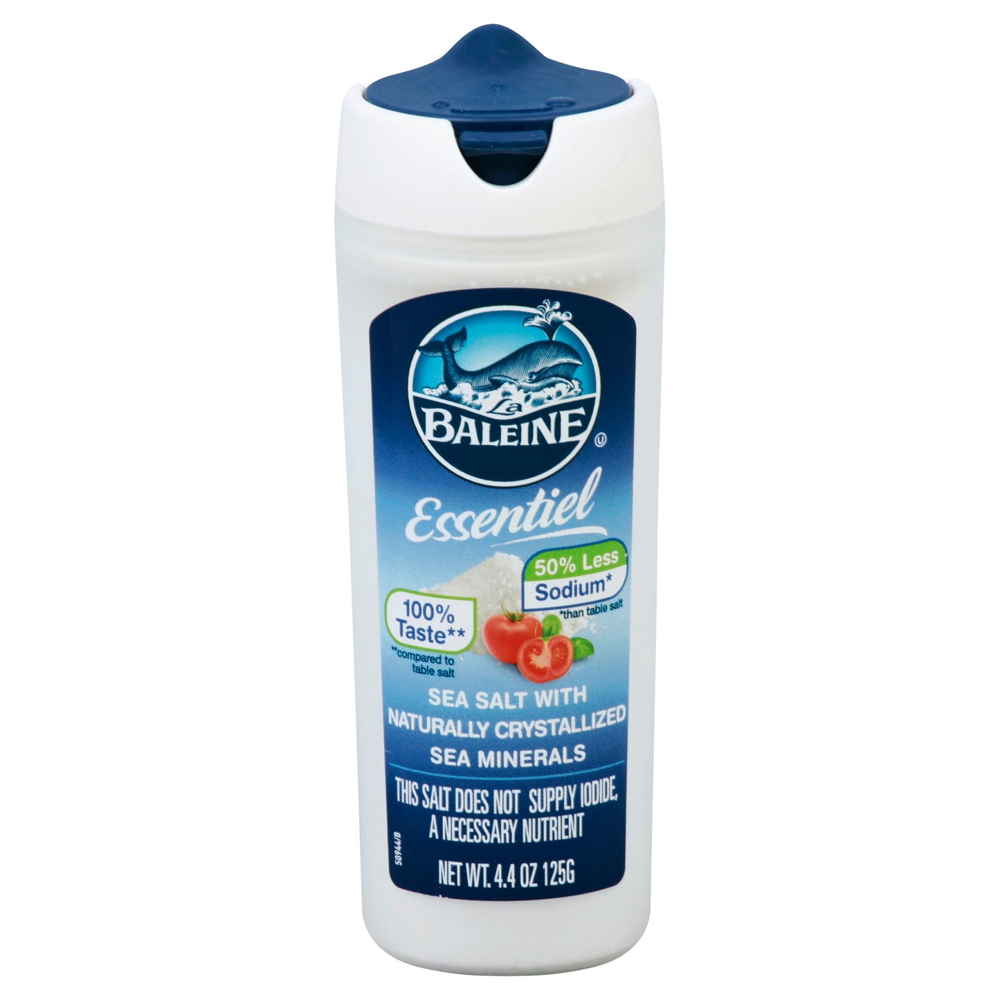 La Baleine Essentiel Sea Salt 50% Less Sodium 4.4 Oz Pack of 6