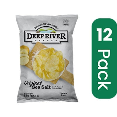 Deep River Chips Kettle Original Salted 8 Oz (Pack Of 12)