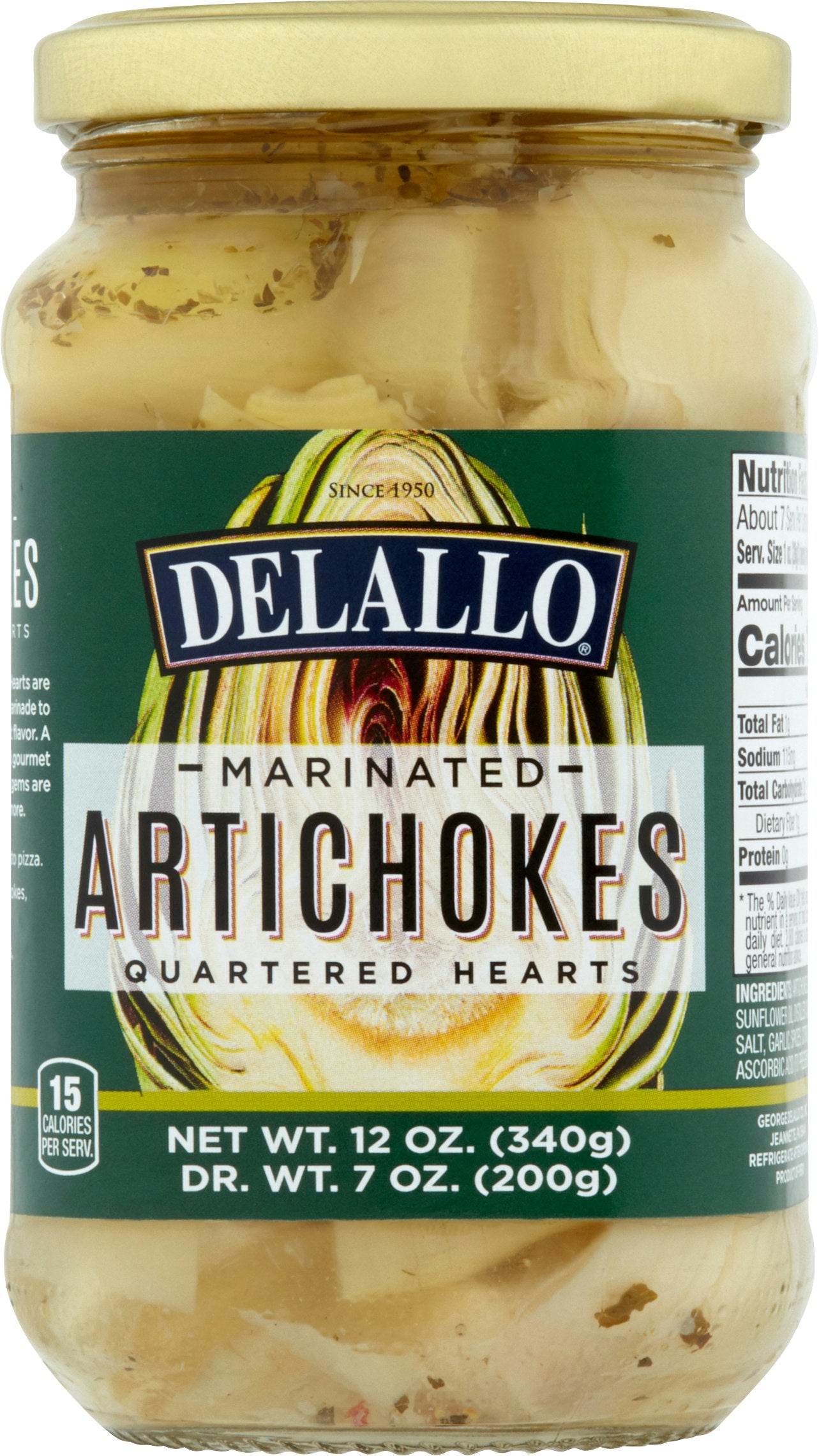 Delallo Artichoke Heart Marinated 12 oz (Pack of 12)