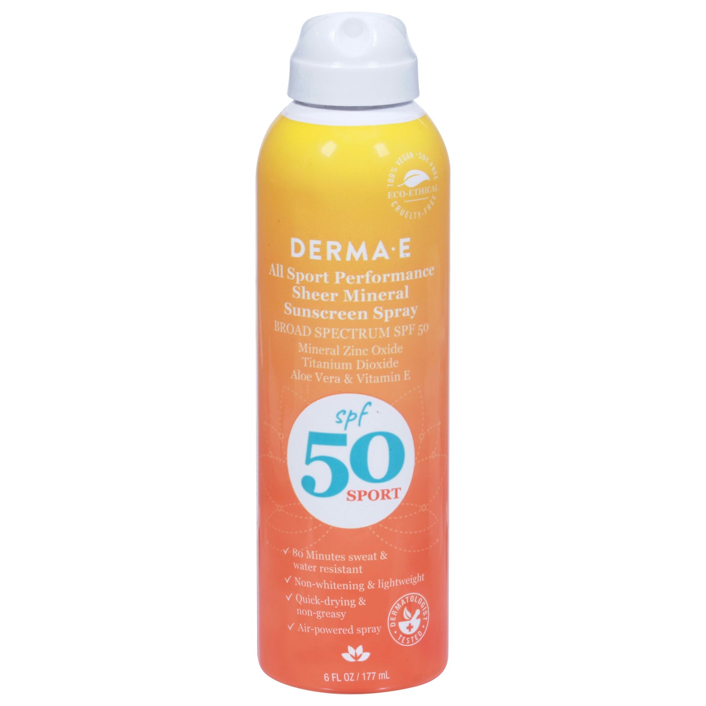 Derma E Sunscreen Allsport SPF50 6 Oz