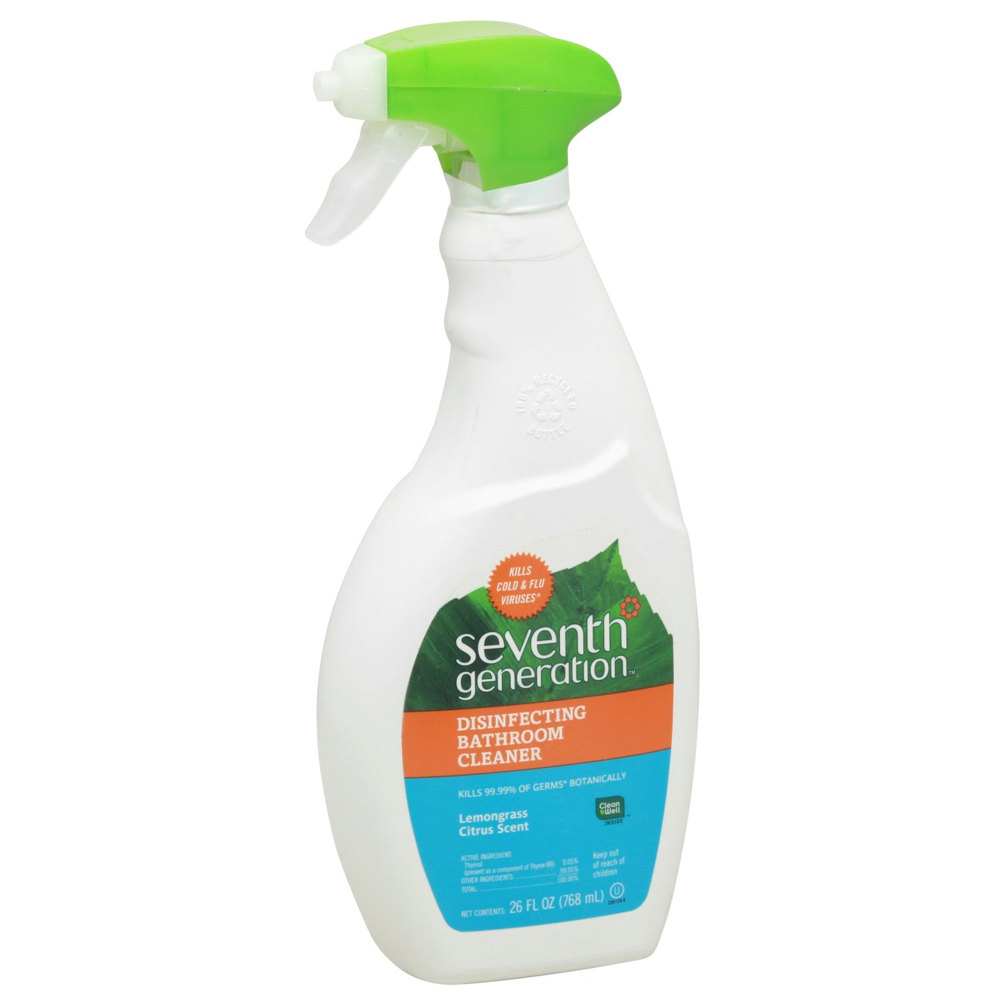 Seventh Generation Cleaner Disinfecting Bathroom Lemongrass 26 oz (Pack of 8)