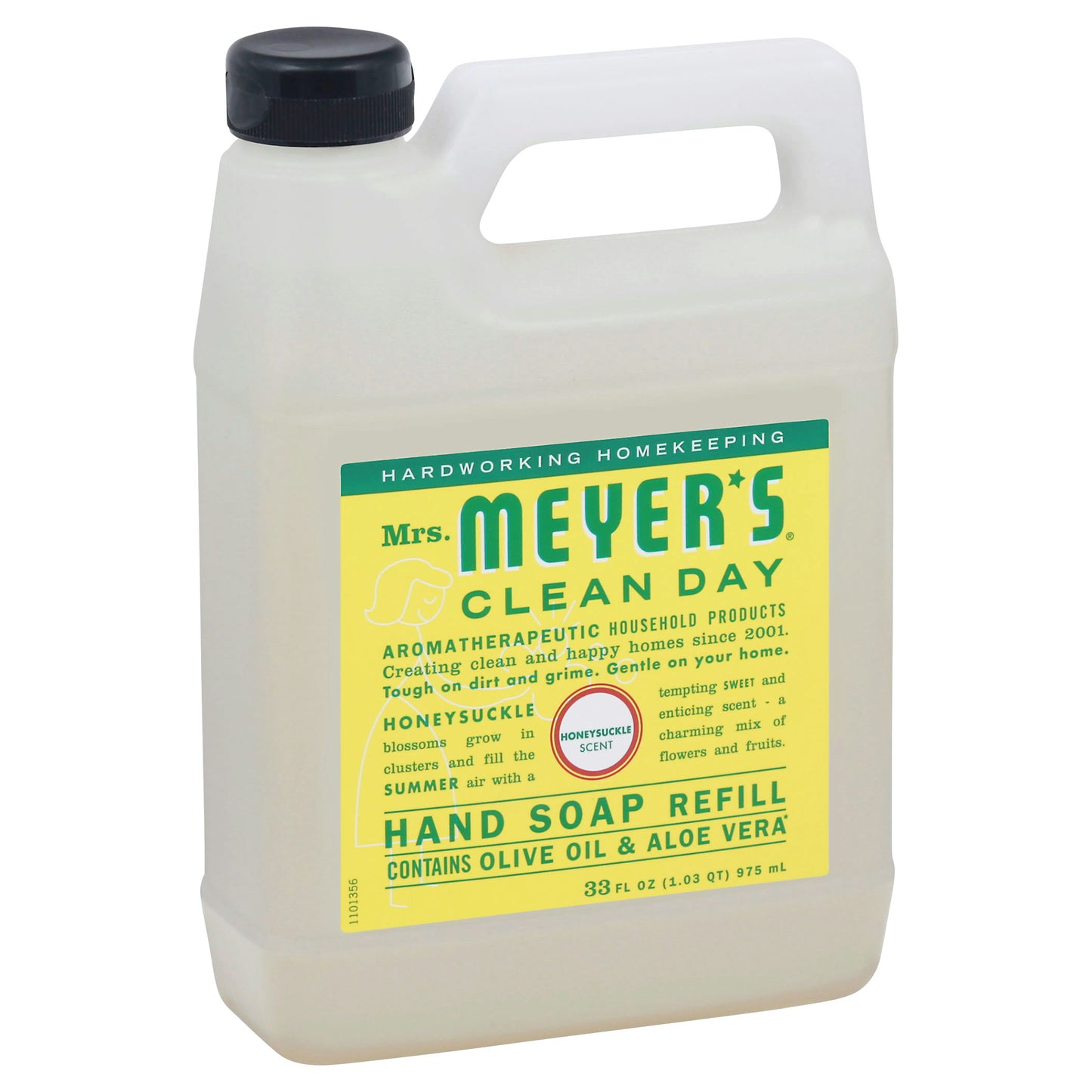 Mrs Meyers Clean Day Soap Hand Refill Honeysuckle 33 Fl Oz (Pack of 6)