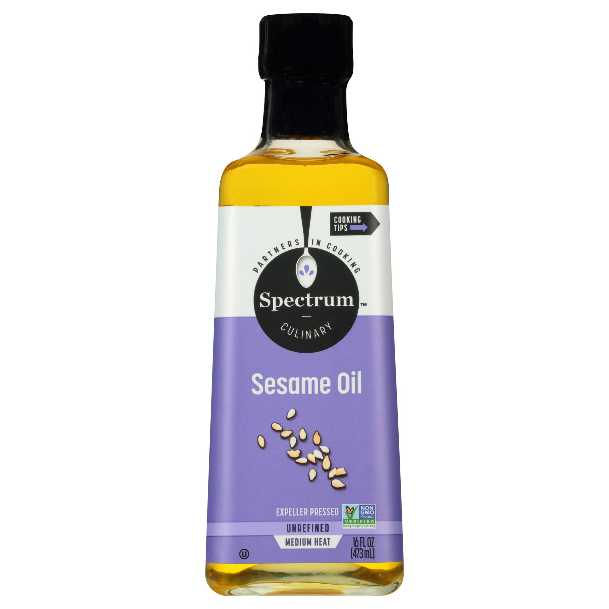 Spectrum Naturals Oil Sesame Unrefined 16 Oz (Pack of 6)