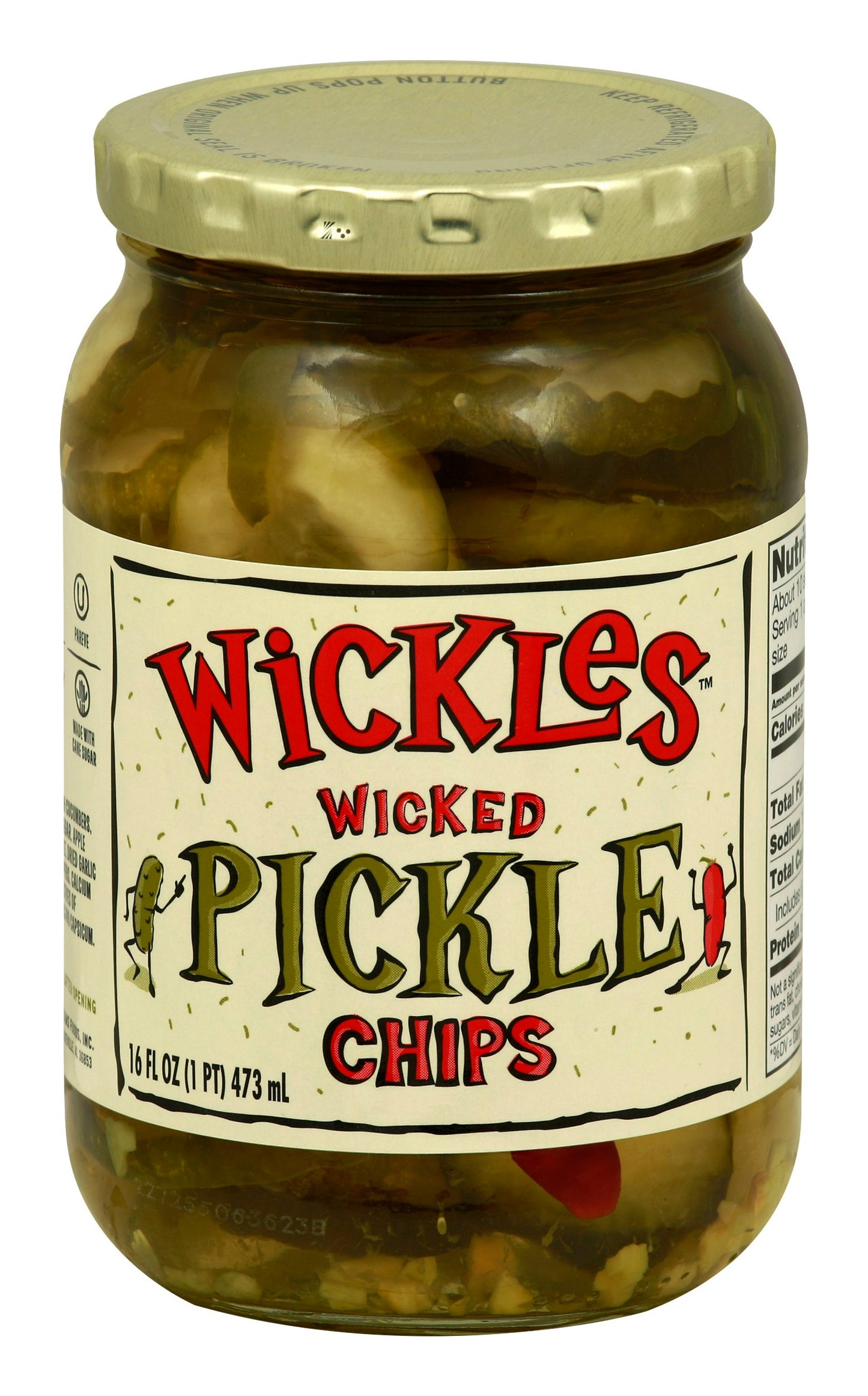 Wickles Pickle Chips Wicked 16 oz (Pack of 6)