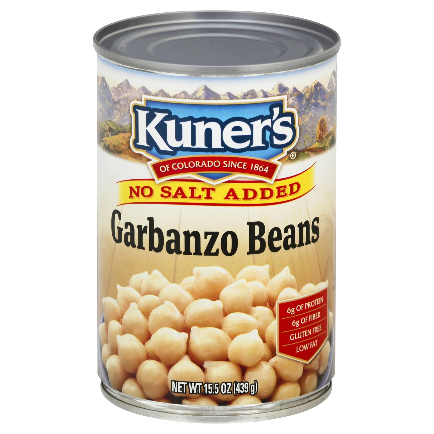 Kuners Bean Garbanzo No Salt 15 oz (Pack of 12)