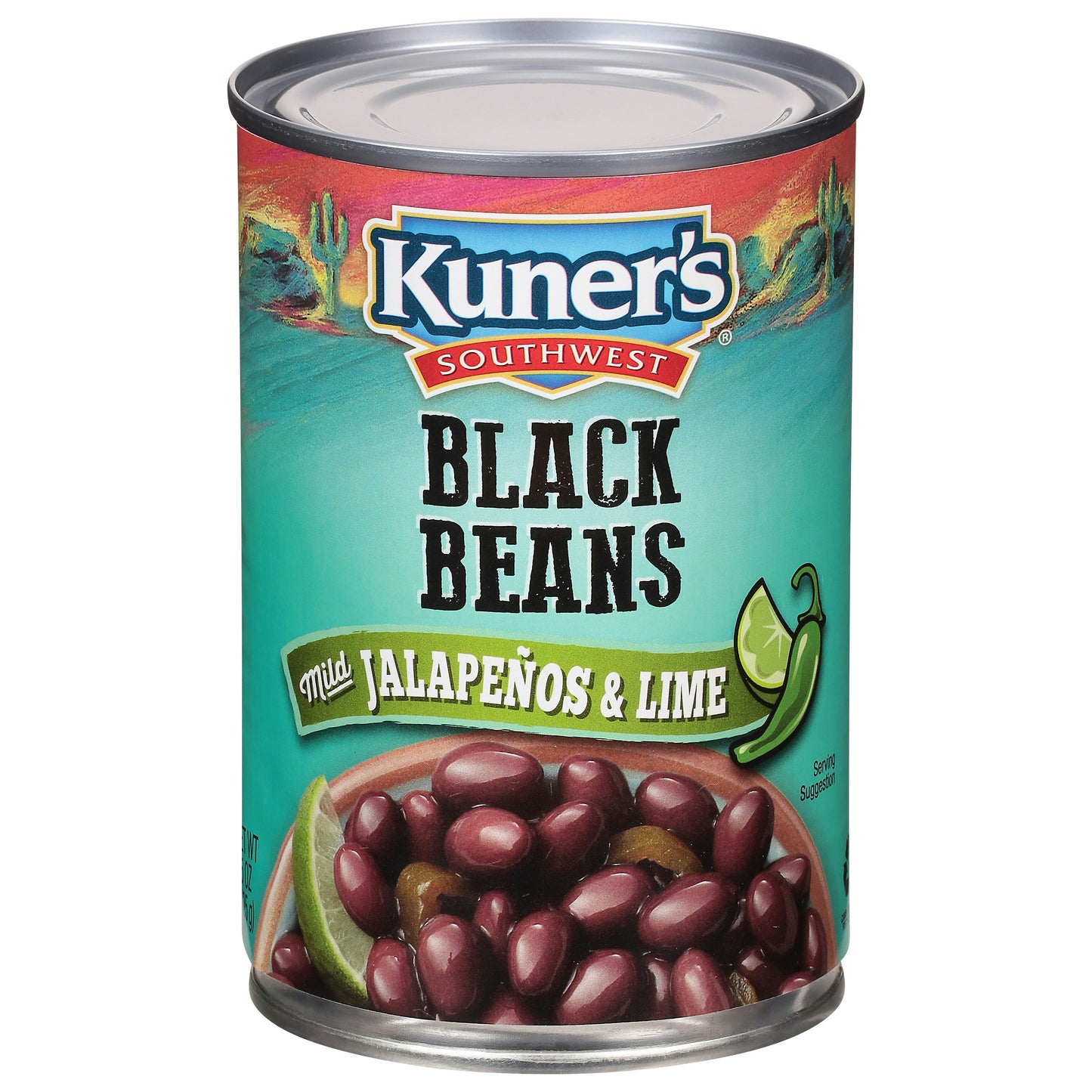 Kuners Bean Black Jalapeno 15 oz (Pack Of 12)