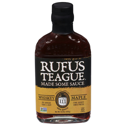 Rufus Teague Sauce Barbeque Whiskey Maple 15.25 oz (Pack of 6)