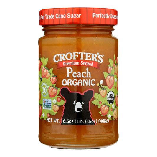 Crofters - Spread Peach Premium 16.5 oz (Pack of 6)