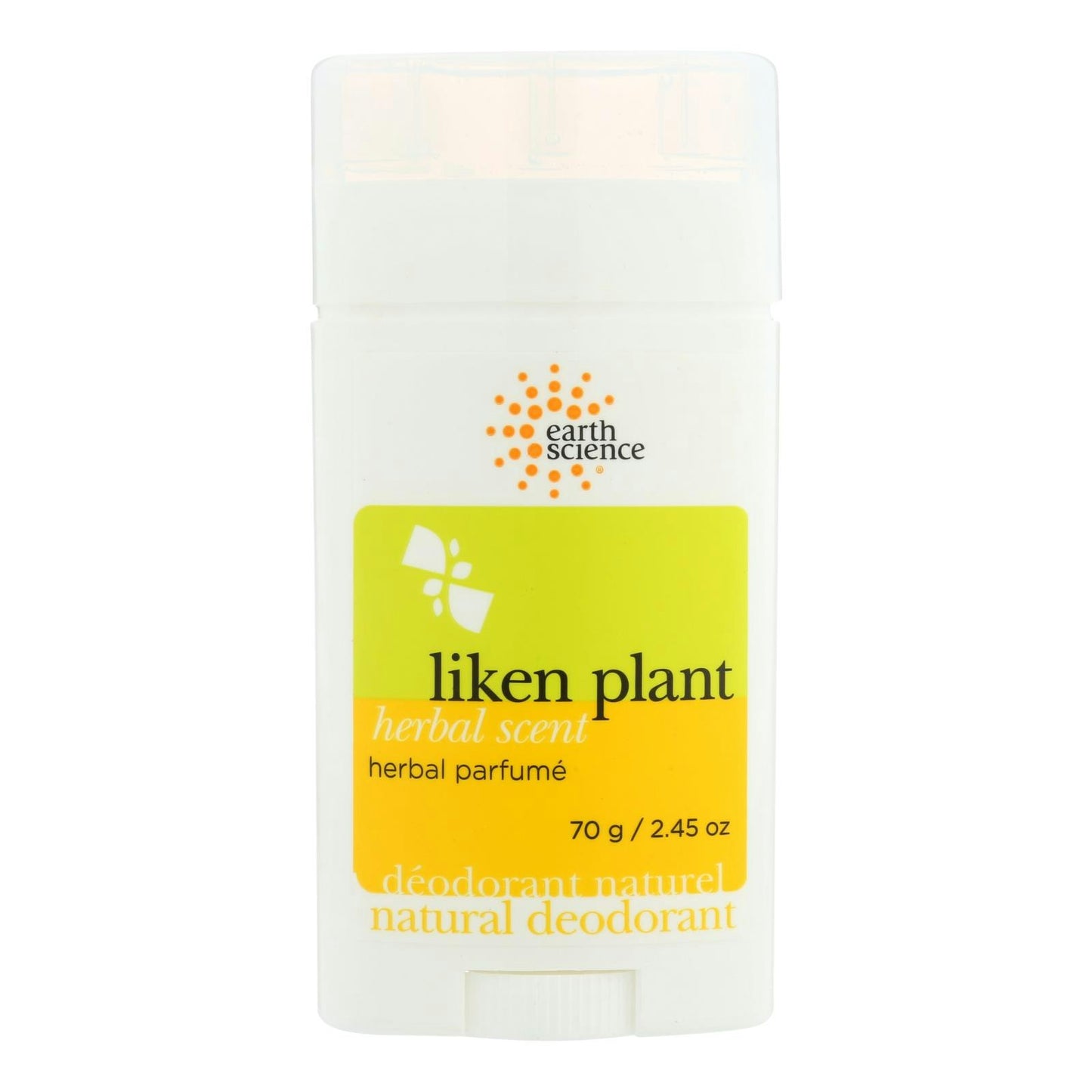 Earth Science Liken Plant Natural Deodorant Herbal Parfume - 2.5 Oz (Pack of 3)