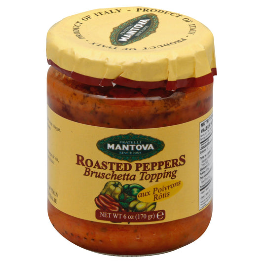 Mantova Bruschetta Roasted Pepper 6 Oz Pack of 6