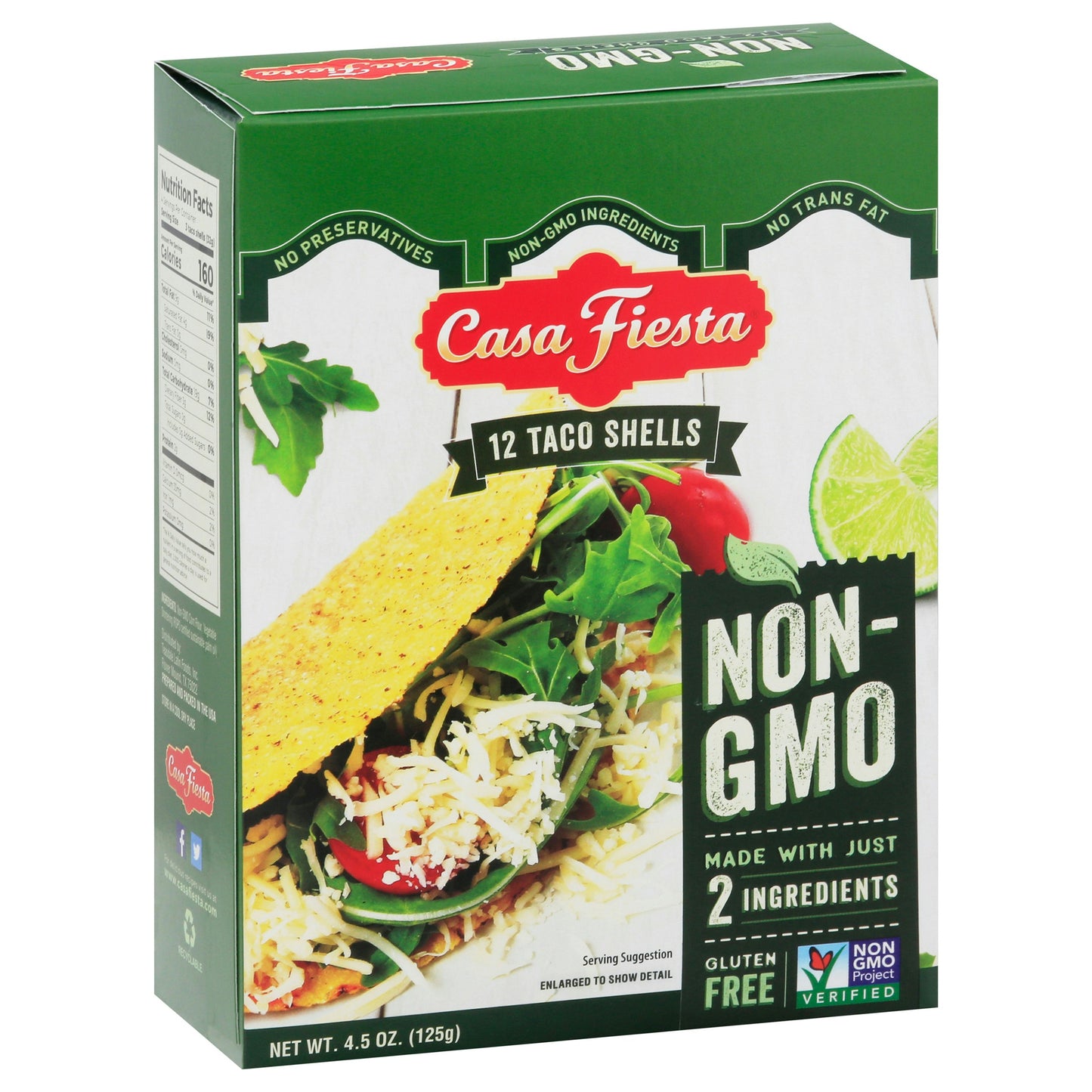 Casa Fiesta Taco Shells 4.5 Oz Pack of 12