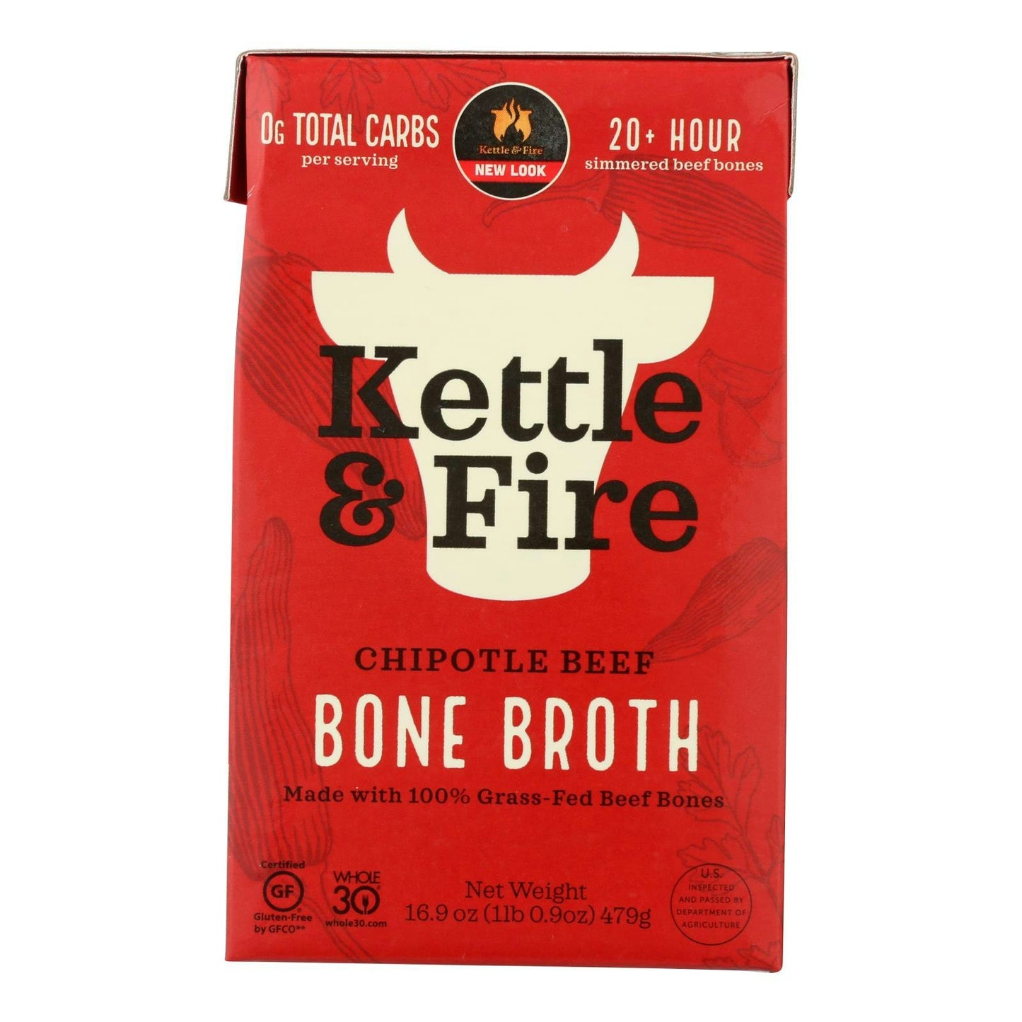 Kettle And Fire - Bone Broth Chipotle Beef 16.9 oz (Pack of 6)