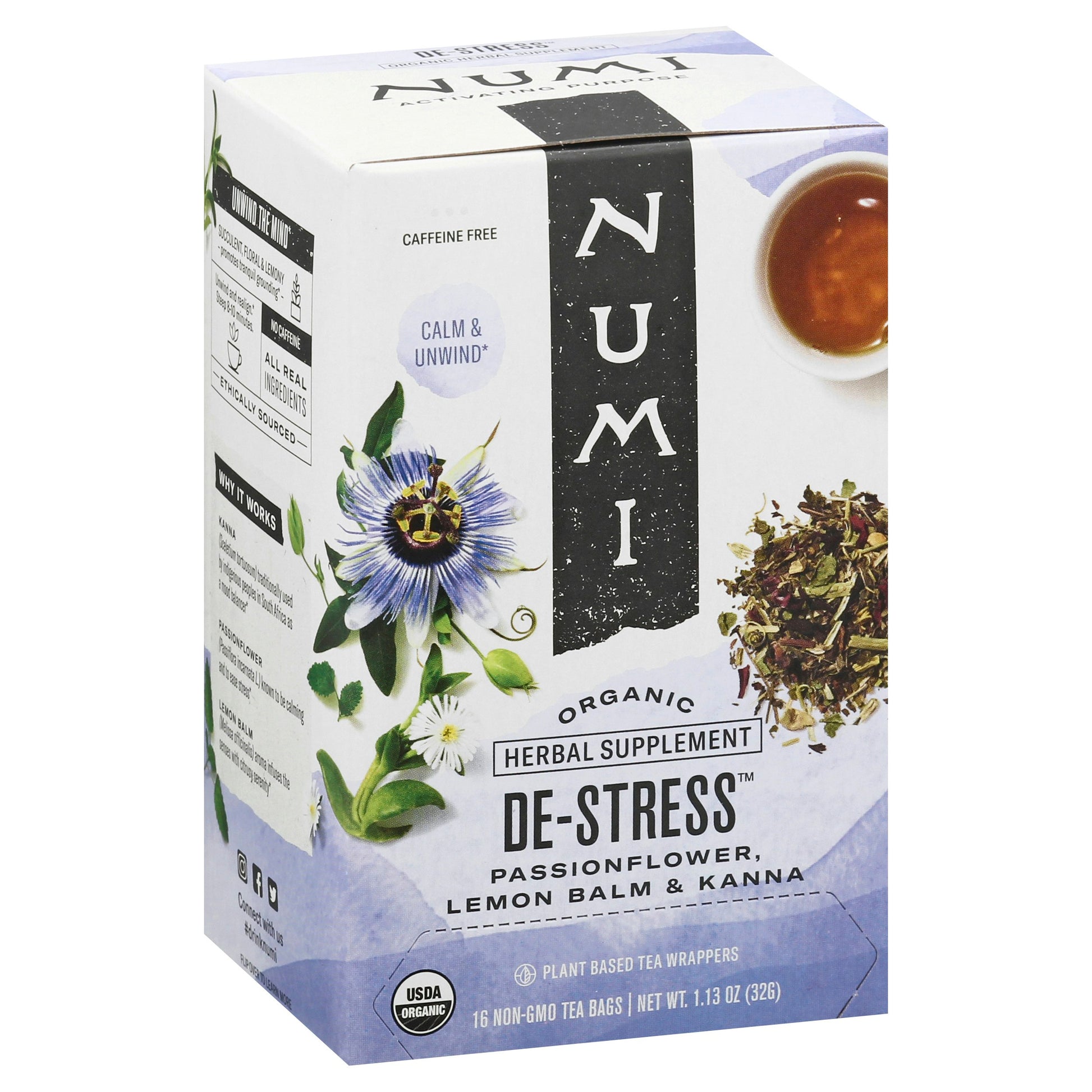 Numi Teas Tea De Stress 16 Bg Pack of 6