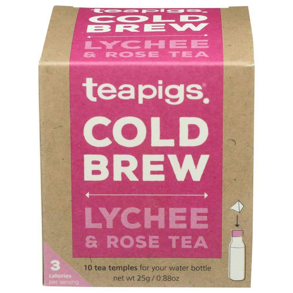 Teapigs Lychee and Rose Cold Brew Tea 10 Bx Pack of 6