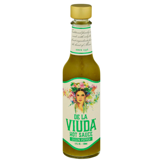 De La Viuda Sauce Hot Green Pepper 5 oz (Pack Of 6)
