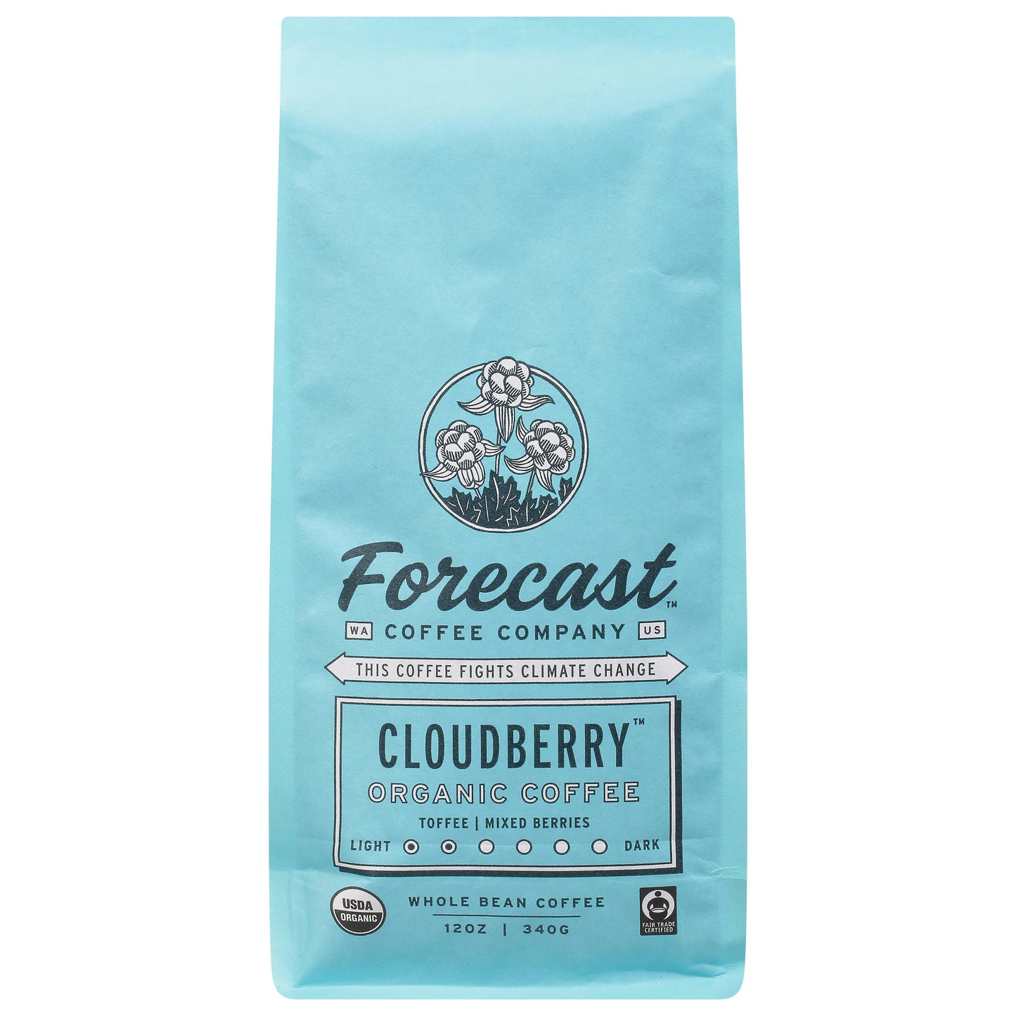 Forecast Coffee Coffee Whole Bean Cloudberry 12 Oz Pack of 6