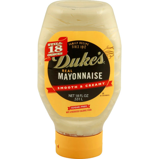 Dukes Mayonnaise Squeeze Regular 18 oz (Pack of 12)