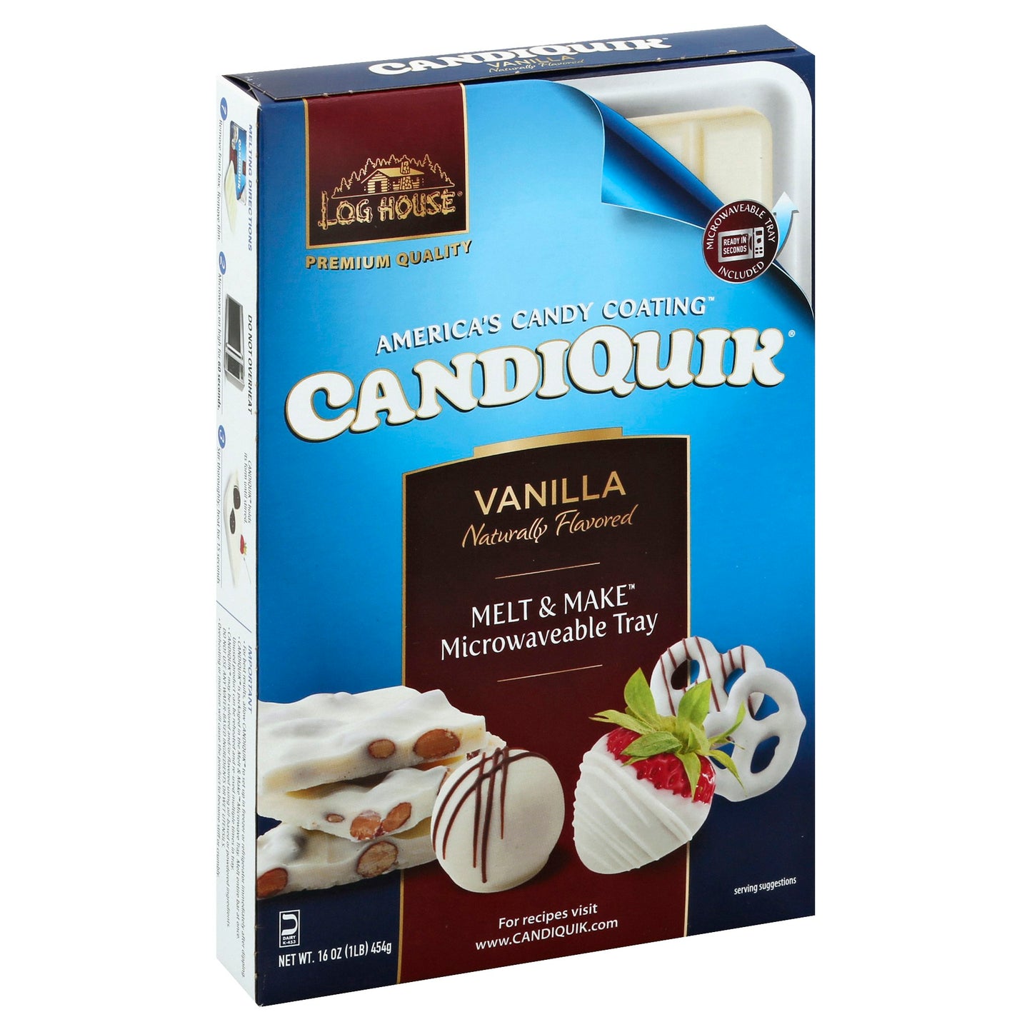Log House Candiquik Coating Vanilla 16 oz (Pack Of 8)