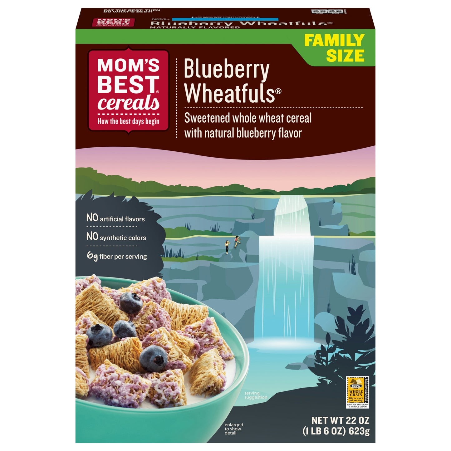 Moms Best Cereal Blueberry Wheat Fuls 22 Oz Pack of 12