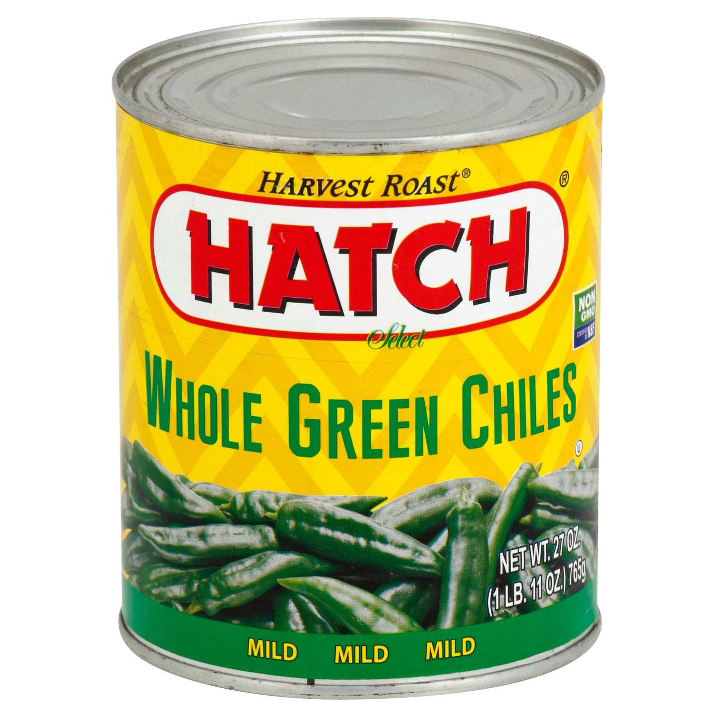 Hatch Green Chili Whole 27 Oz Pack of 6
