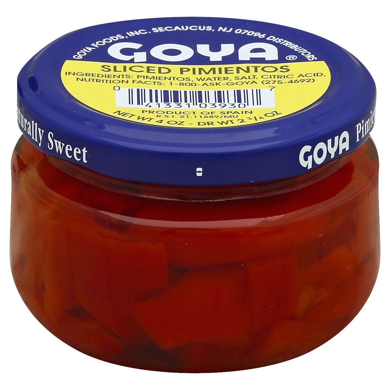 Goya Pimento Red Fancy Sliced 4 Oz Pack of 24