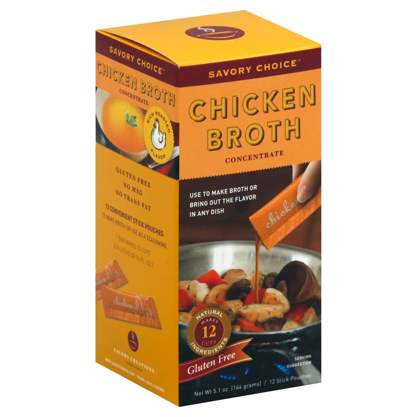 Savory Ch Broth Liq Cncntrt Chckn 12stk 5.1 Oz Pack of 12