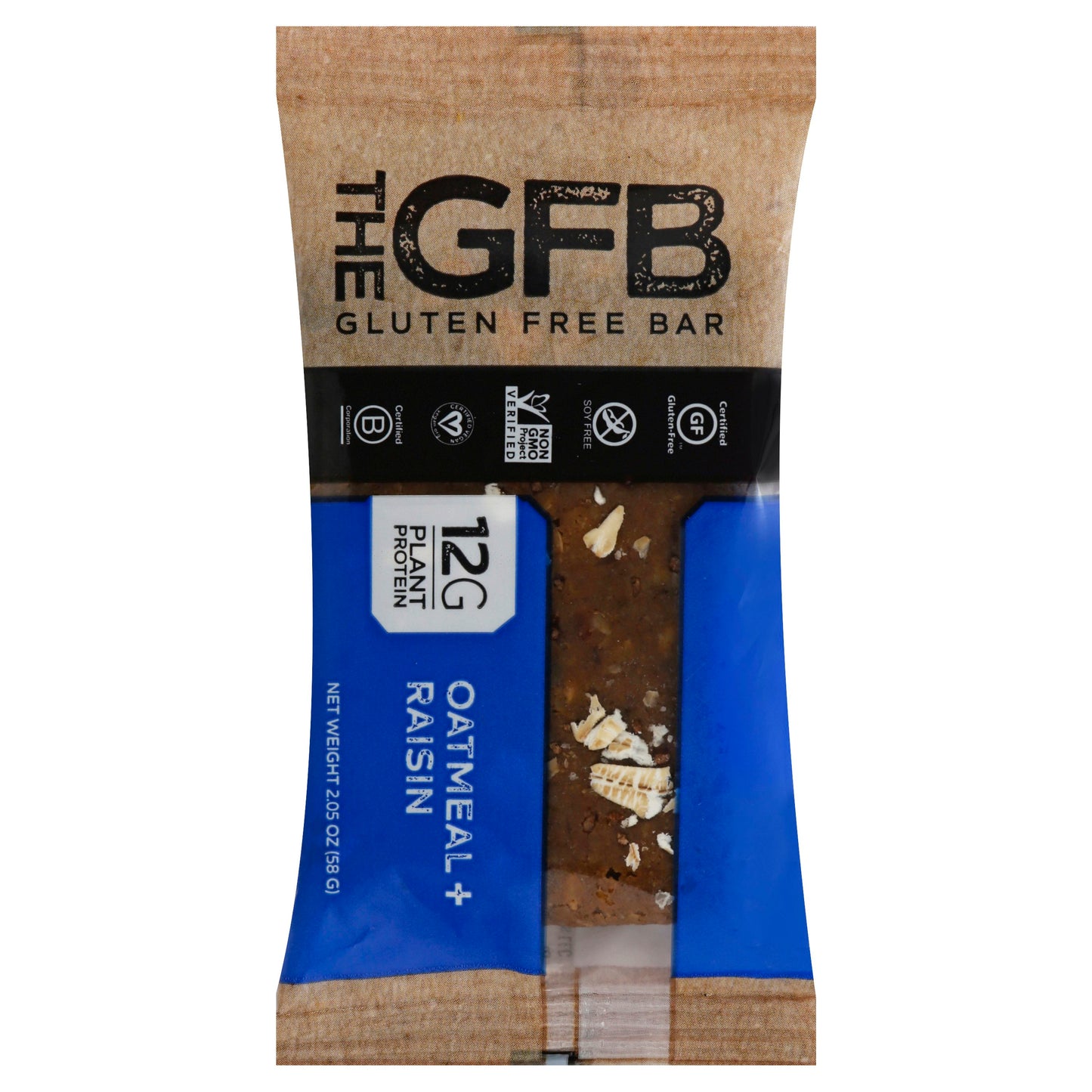 The GFB Bar Gluten Free Oatmeal Raisin 2.05 Oz (Pack of 12)
