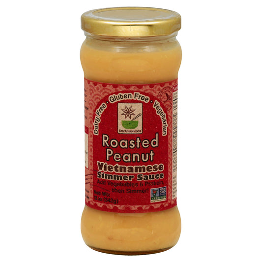 Star Anise Sauce Simmer Roasted Peanut 12 Oz (Pack of 6)