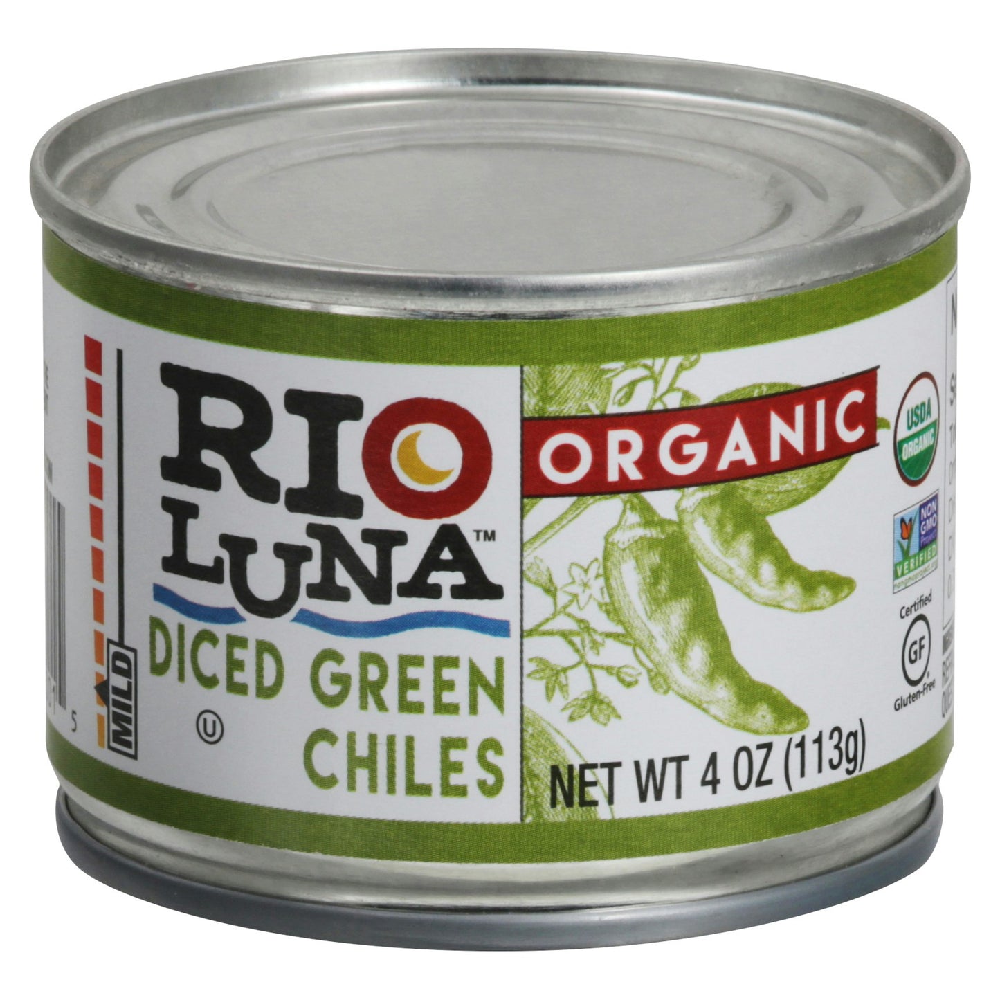 Rio Luna Chiles Organic Diced Green 4 Oz (Pack of 12)