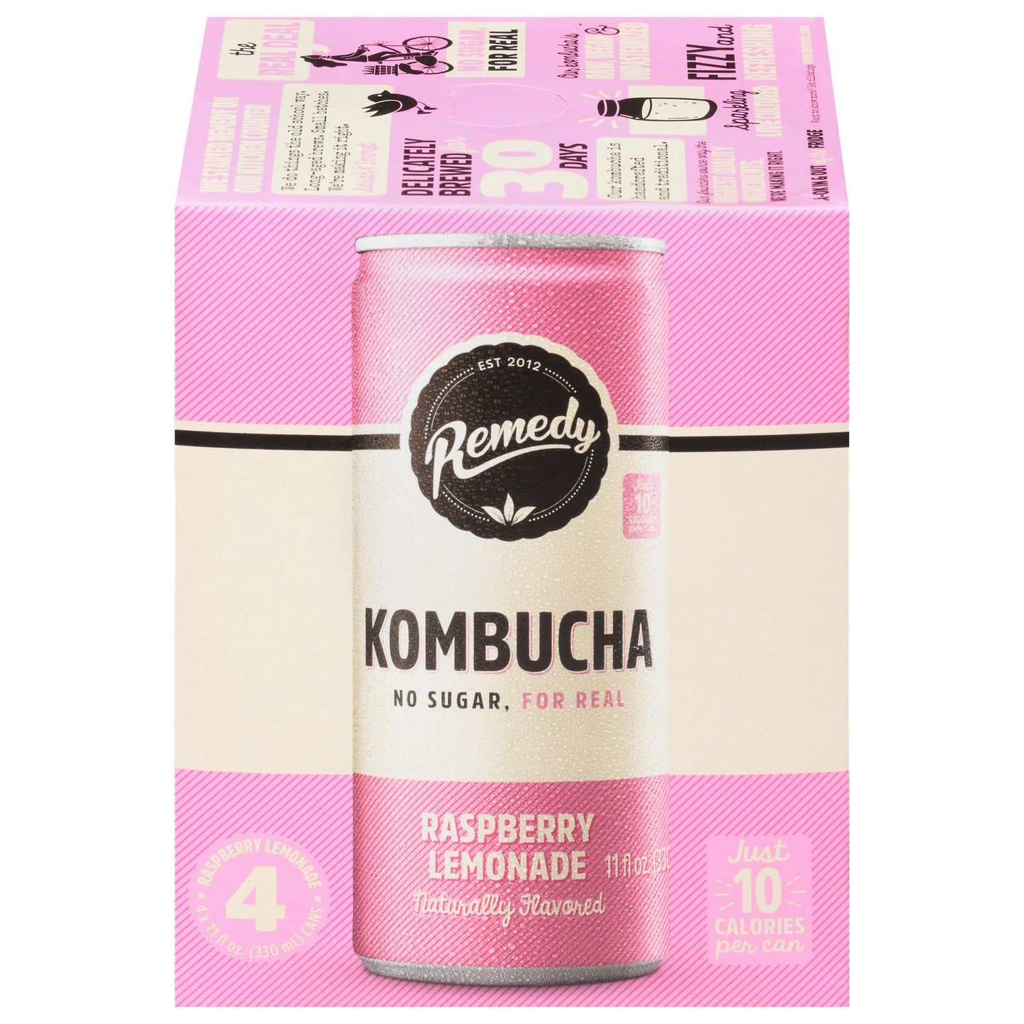 Remedy Kombucha Raspberry Lemonade 44.8 FO (Pack of 6)