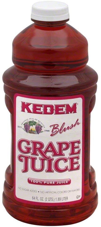 Kedem Passover Blush Grape Juice - 64 Ounce (Pack of 8)