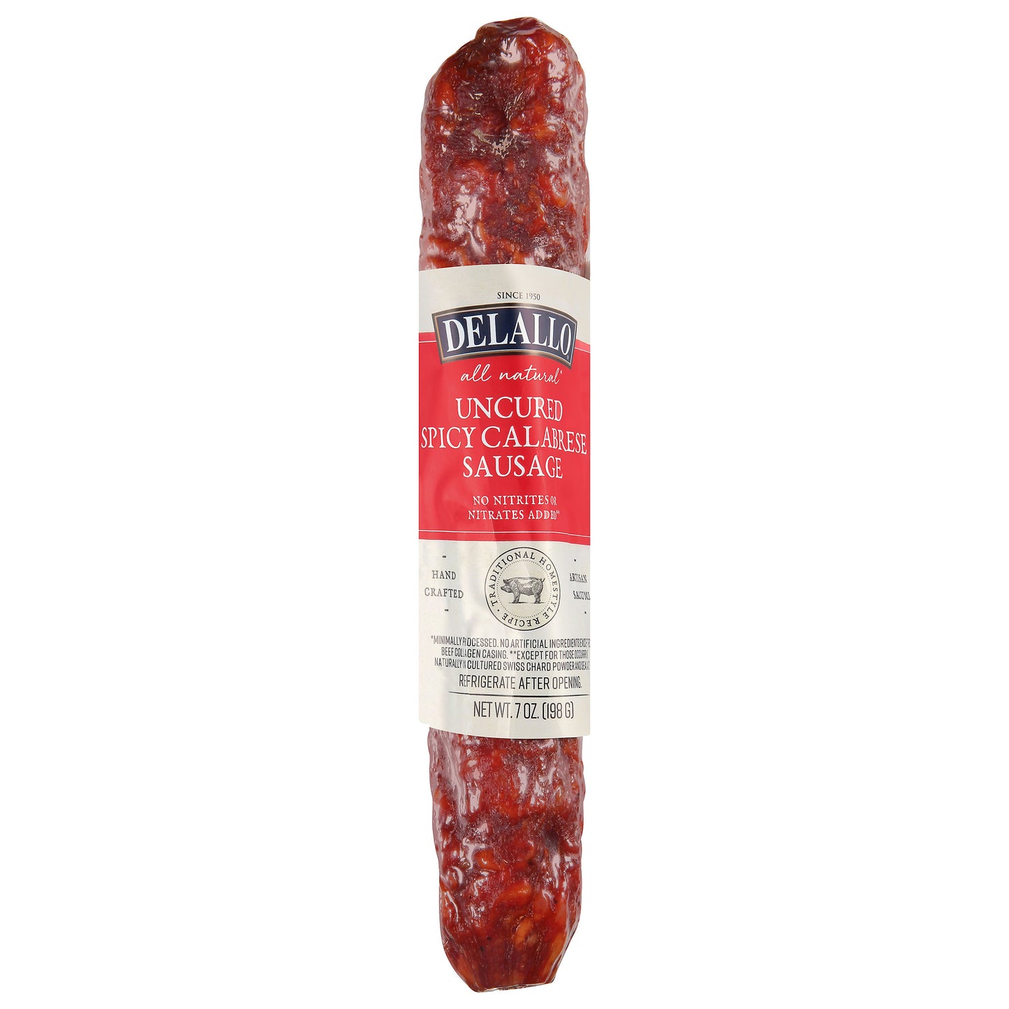 Delallo Sausage Calabrese Hot Dry 7 oz (Pack Of 12)