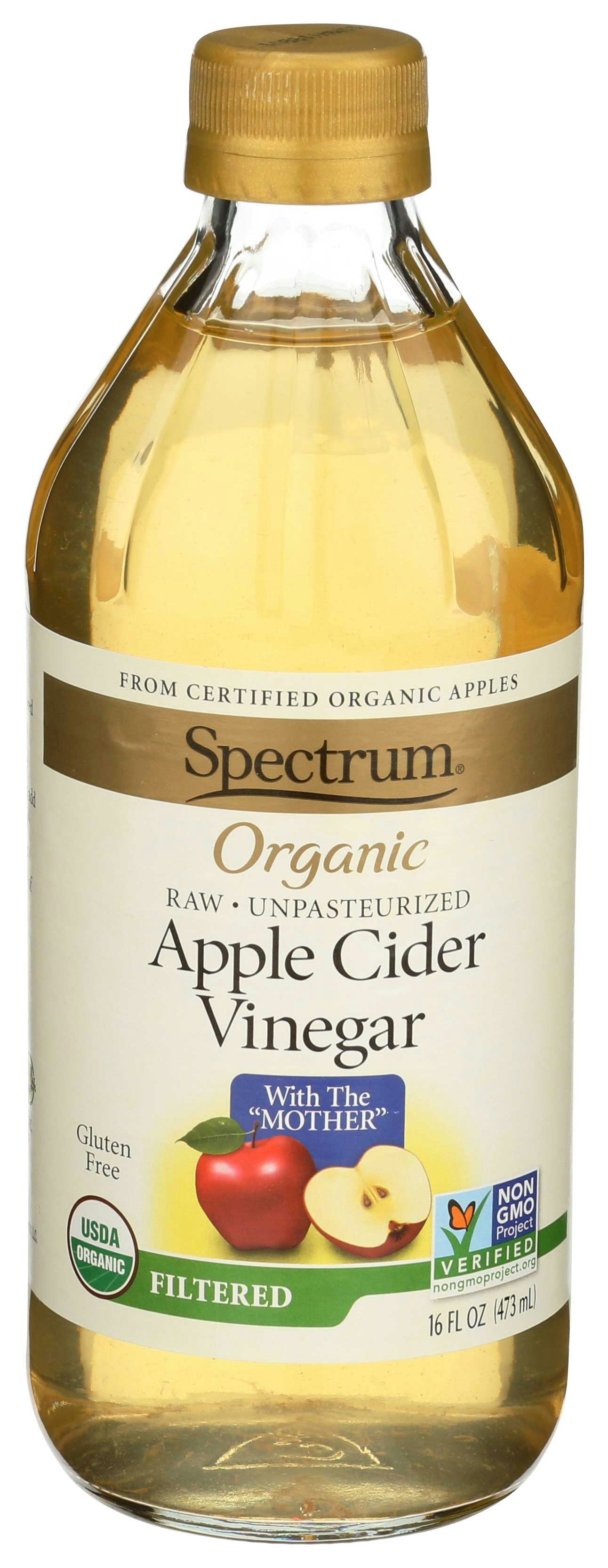 Spectrum Organic Apple Cider Vinegar - 16 Ounce (Pack of 12)