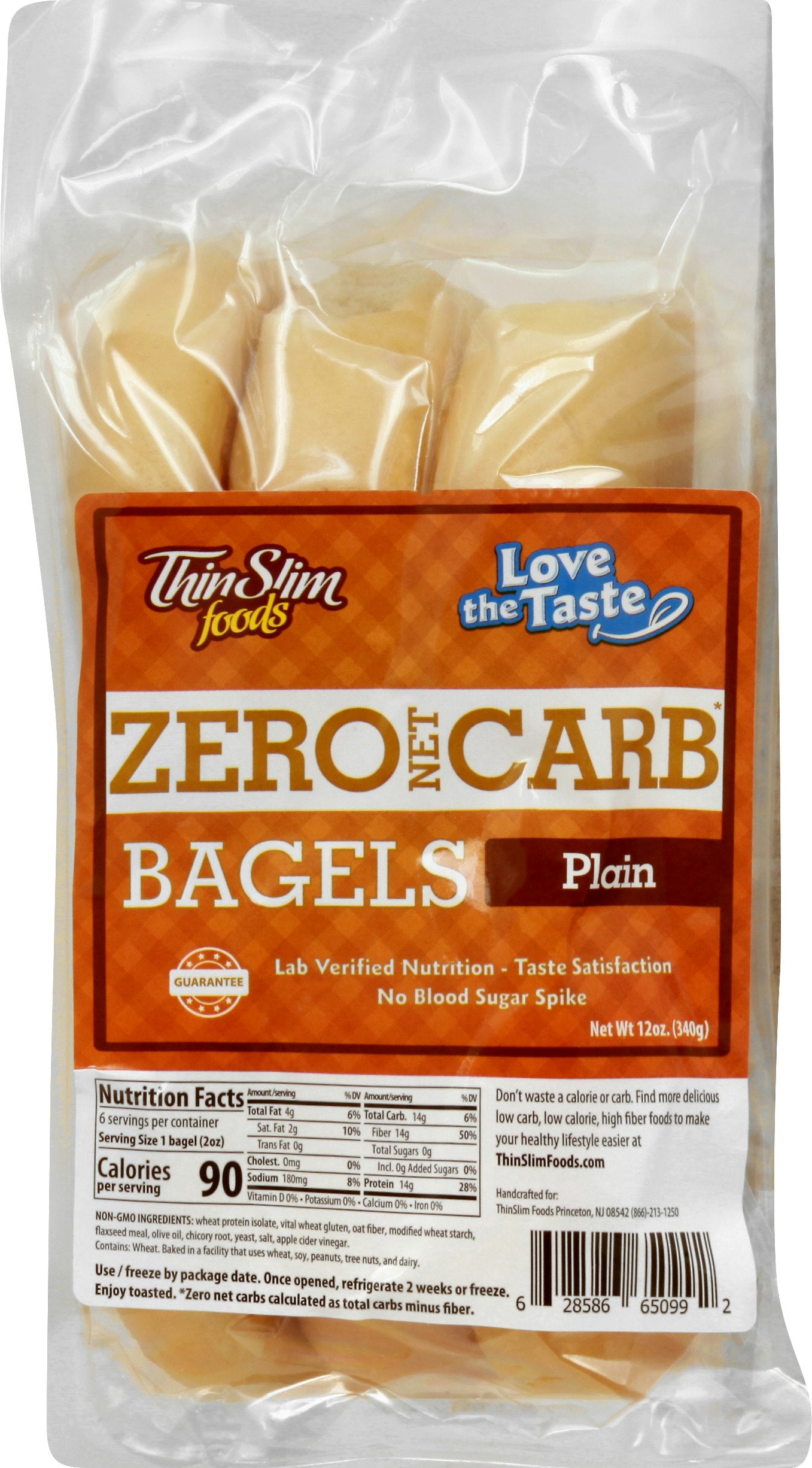 Thinslim Foods Bagel Plain Low Carb 12 Oz Pack of 6
