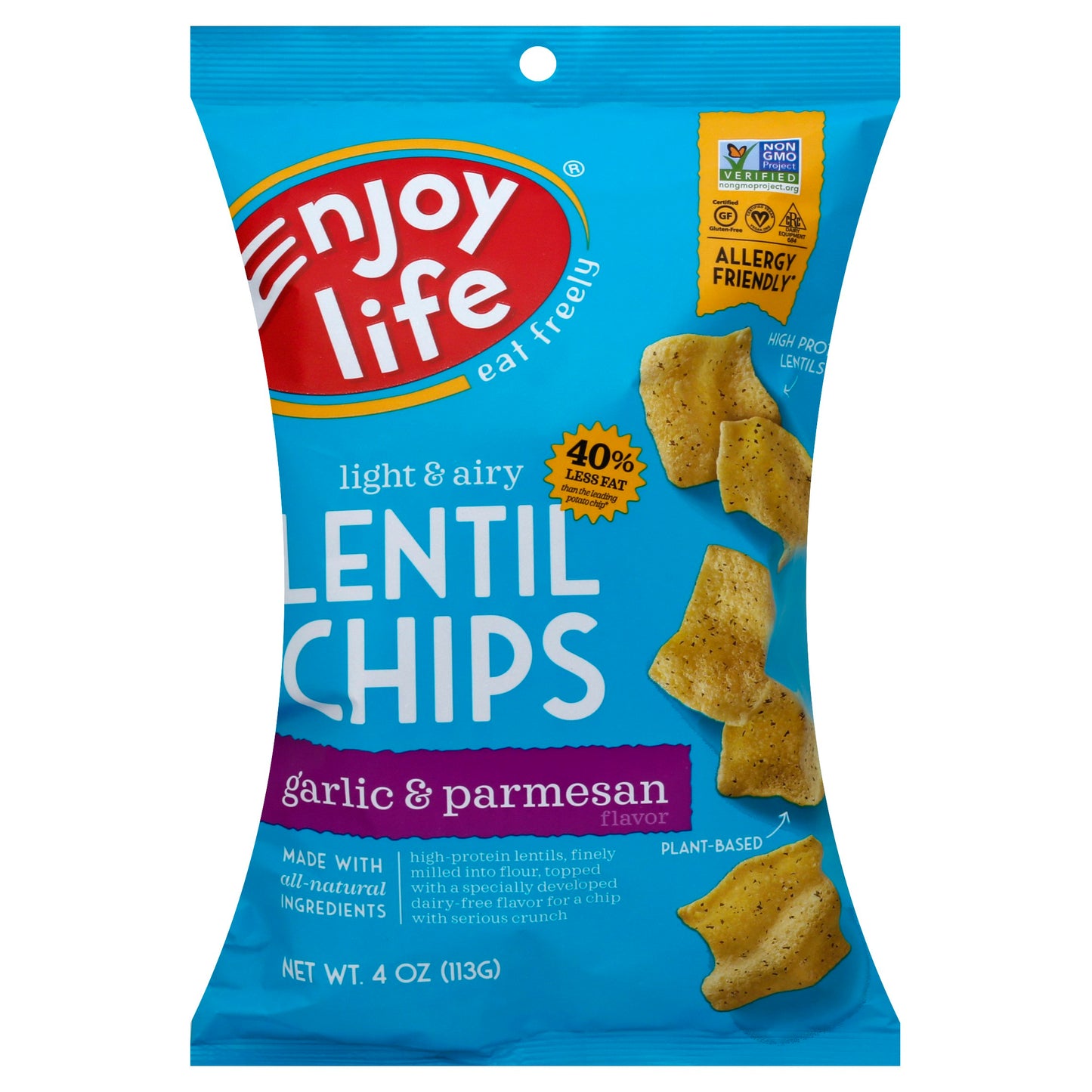 Enjoy Life Plentils Garlic & Parmesan 4 oz (Pack of 12)