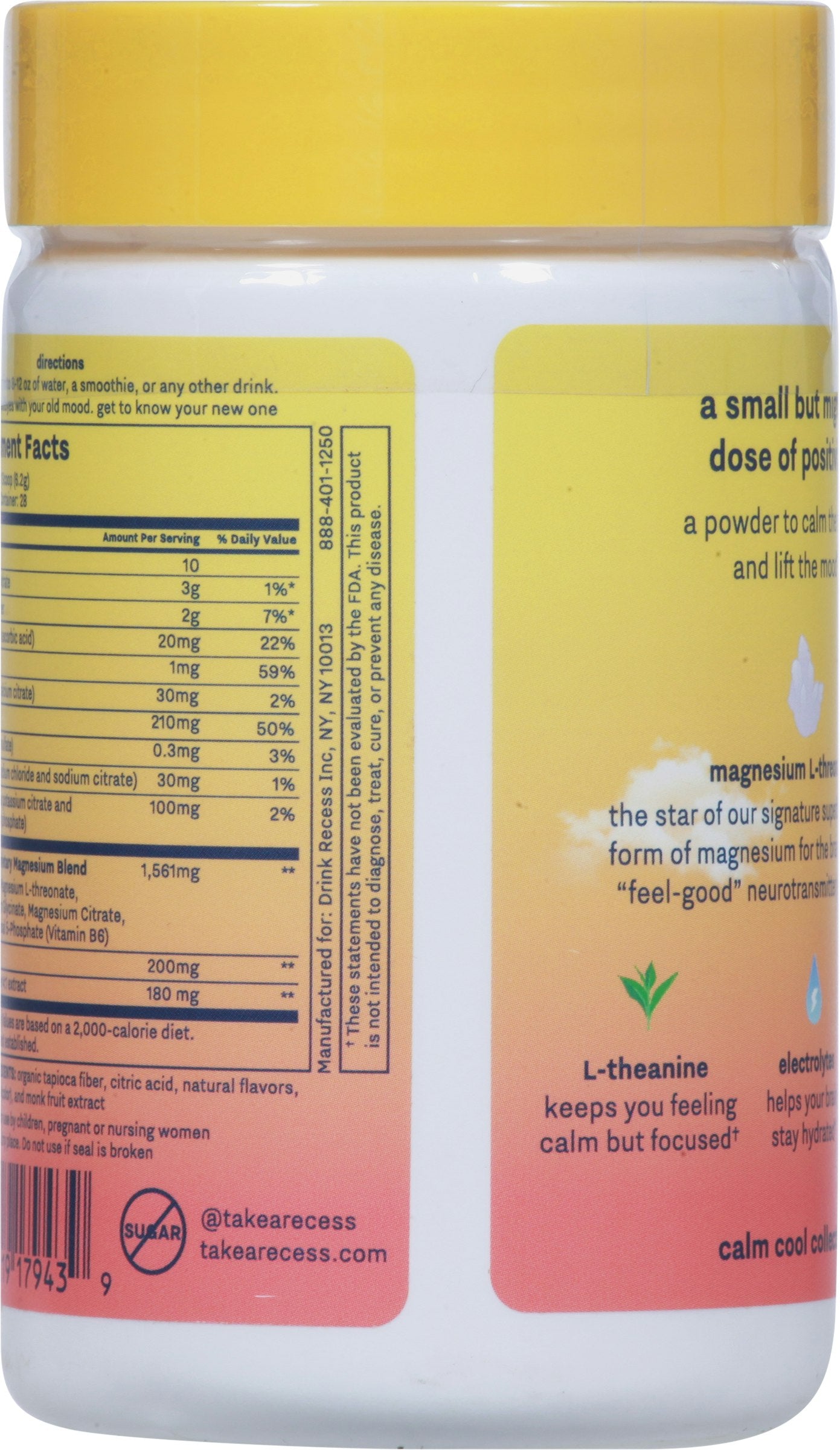 Recess Mood Power Lemon Citrus 6.2 Oz