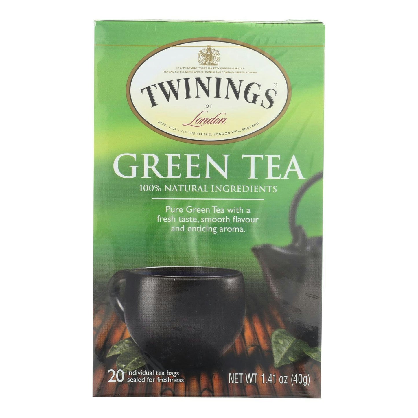Twinings of London Green Tea - 20 per Pack (6 Packs Total)