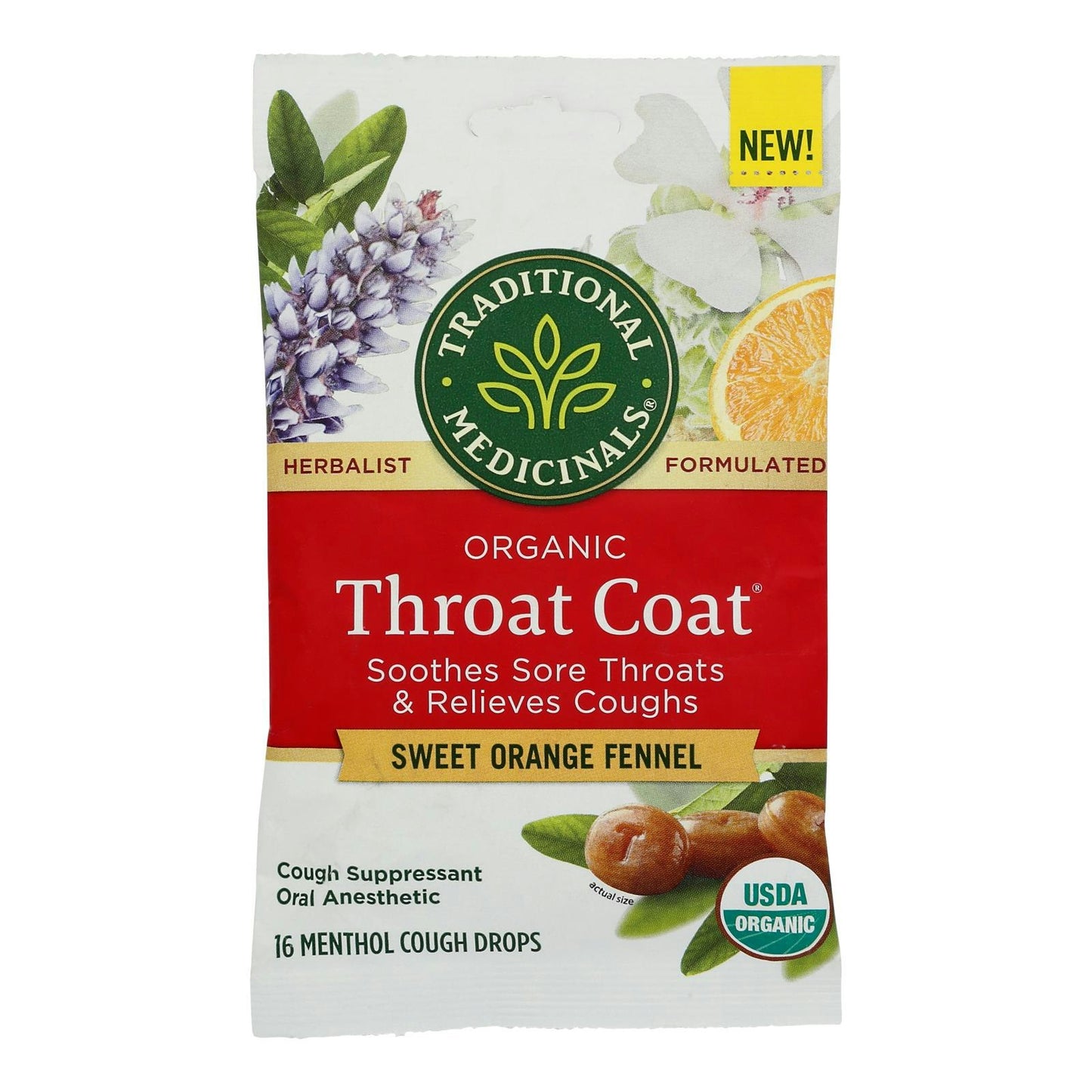 Traditional Medicinals - Sweet Orange Fennel - 16 Count (Pack of 12)