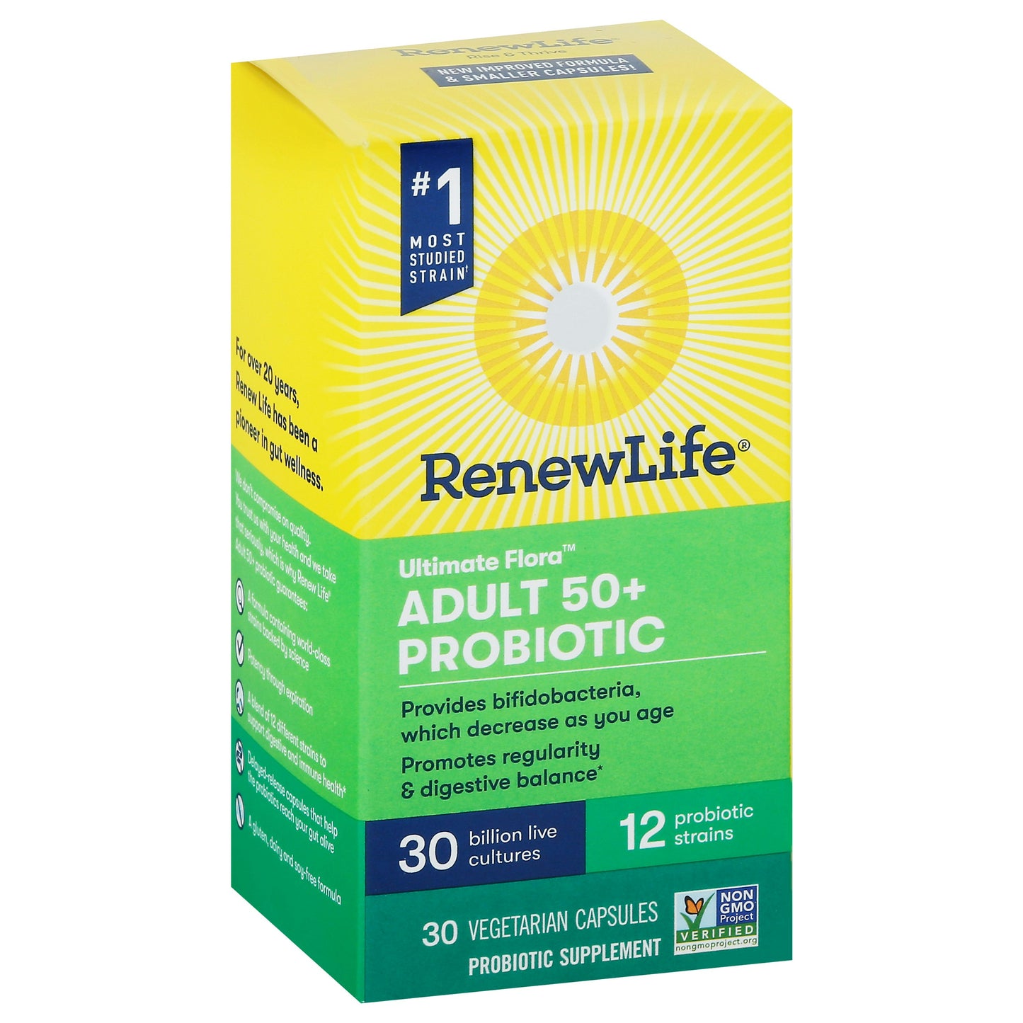 Renew Life Adult 50 Plus Probiotic 30 Vegetarian Capsules