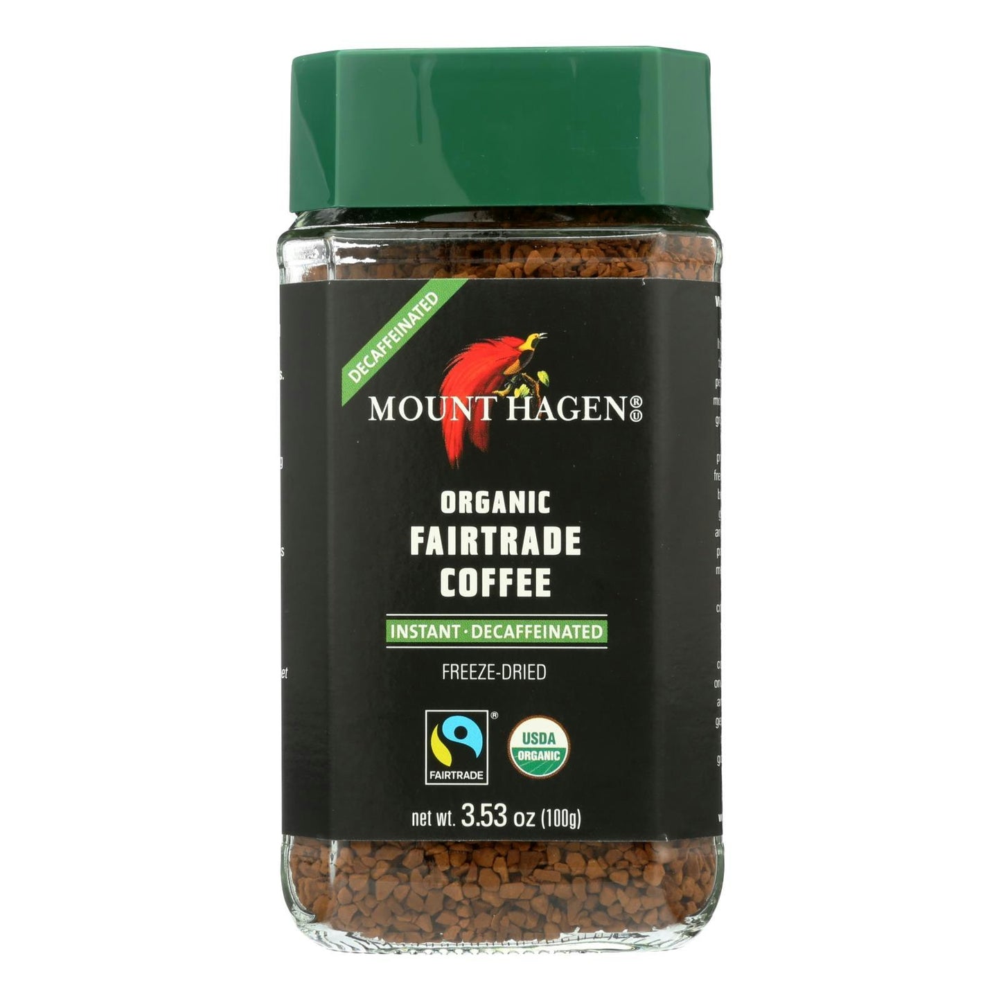 Mount Hagen Organic Fairtrade Instant Decaffeinated Coffee 3.53 Oz Pack of 6