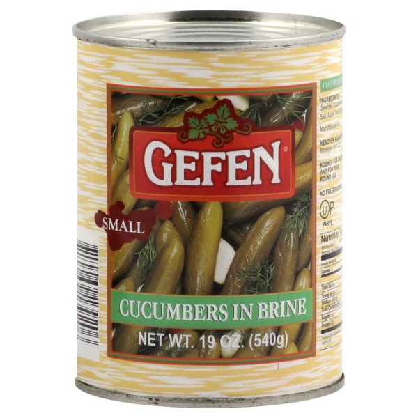 Gefen Cucumbers Small In Brine 19 Oz (Pack Of 12)