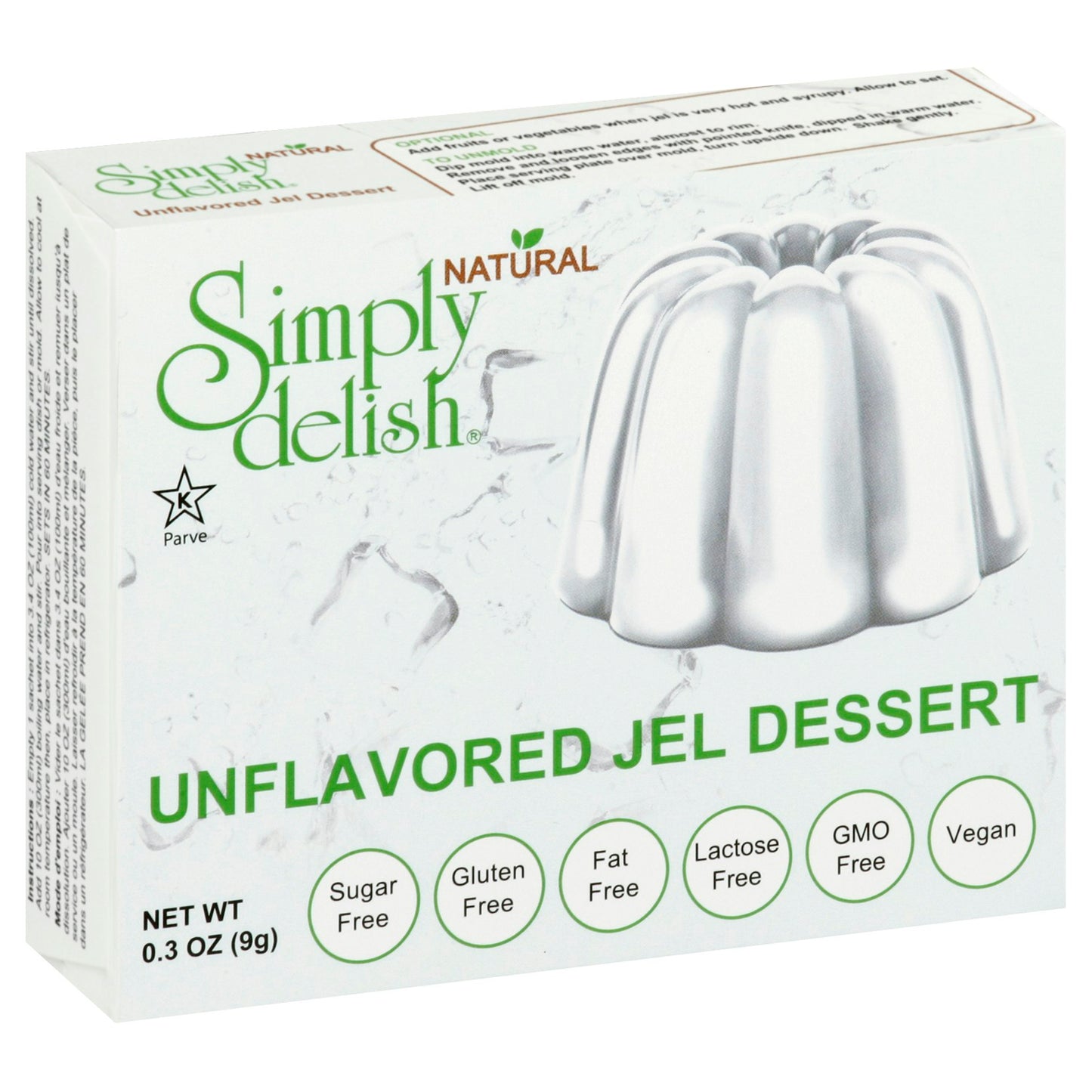 Simply Delish Jel Dessert Unflavored 0.25 Oz Pack of 6