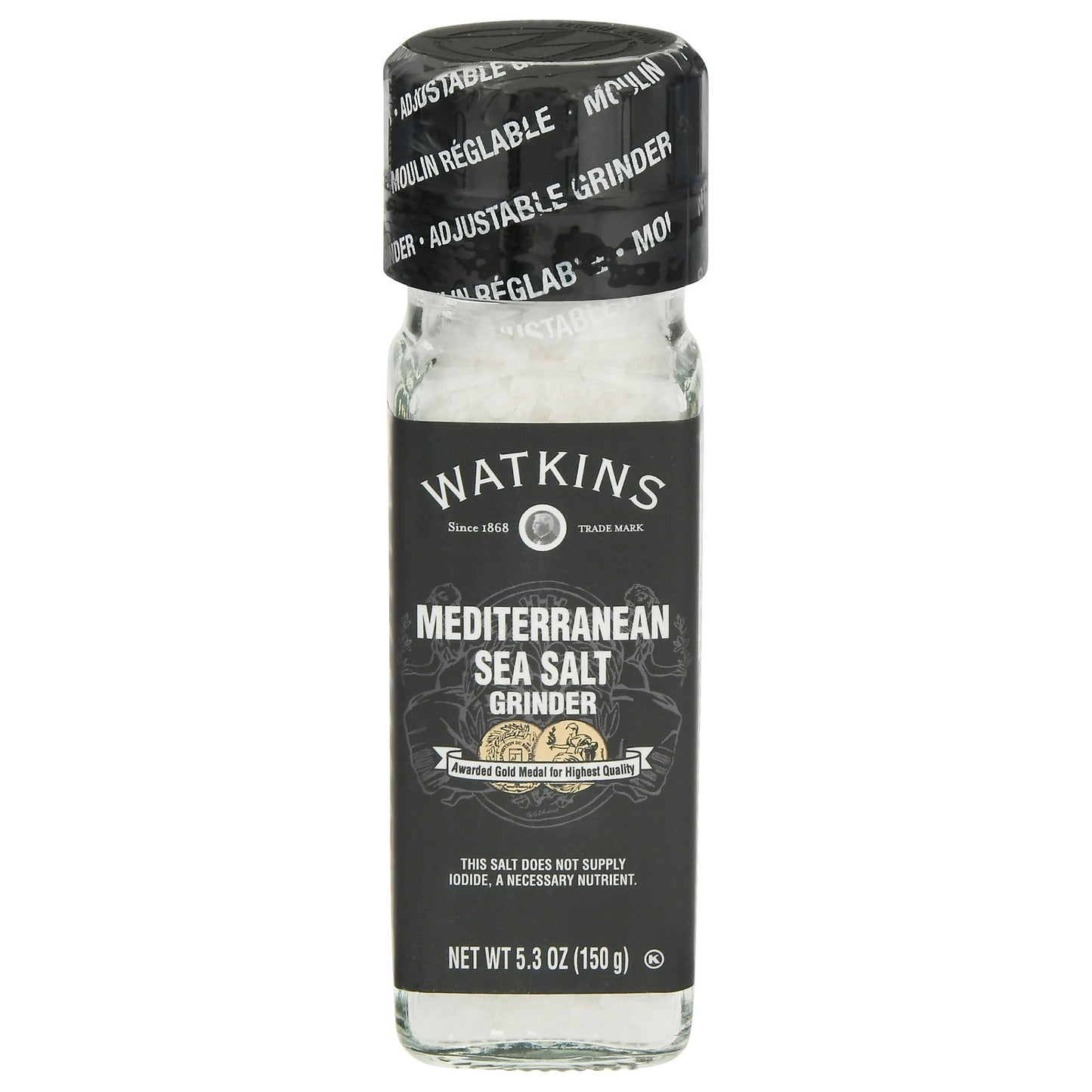 Watkins Sea Salt Mediterranean Grinder 5.3 Oz Pack of 3
