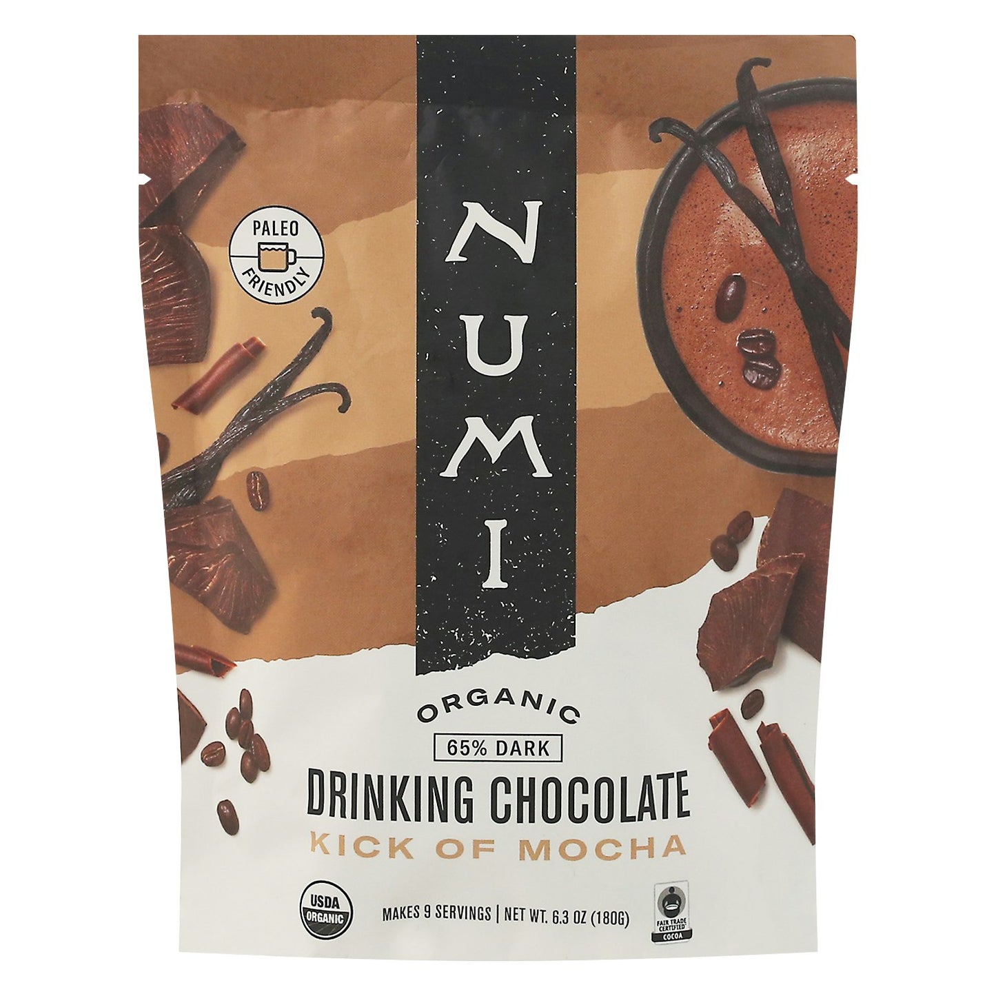 Numi Teas Drink Chocolate Mocha Kick 6.3 Oz Pack of 6