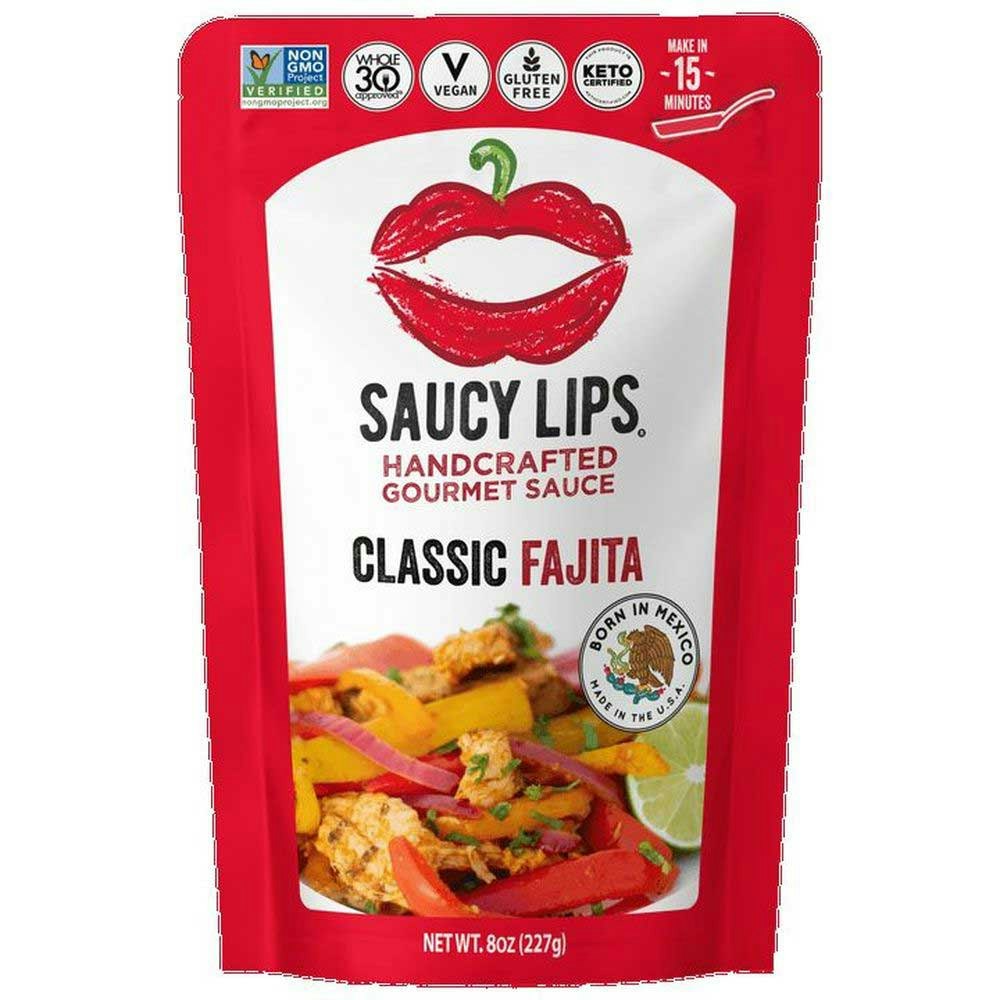 Saucy Lips Classic Fajita Sauce - 8 Ounce (Pack of 6)