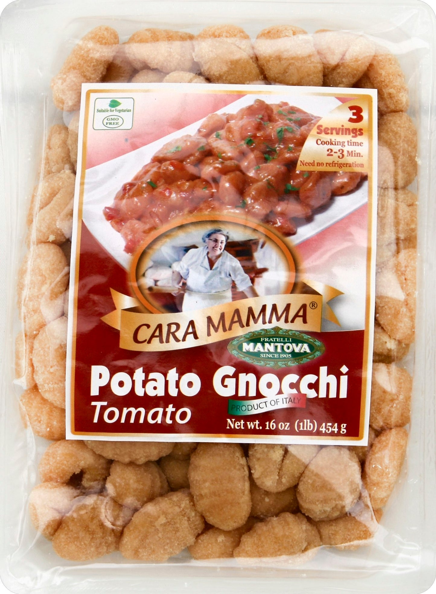 Mantova Pasta Gnocchi Potato Sundried Tomato 16 Oz Pack of 12
